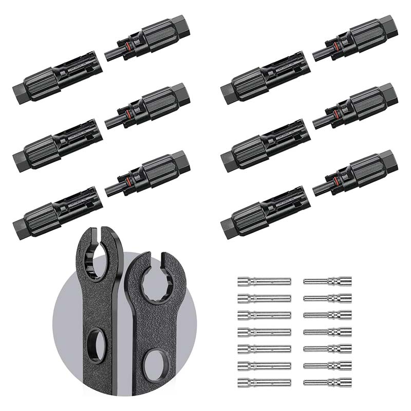 (8AWG) 12PCS Solar Connector with Spanners IP67 Waterproof Male/Female