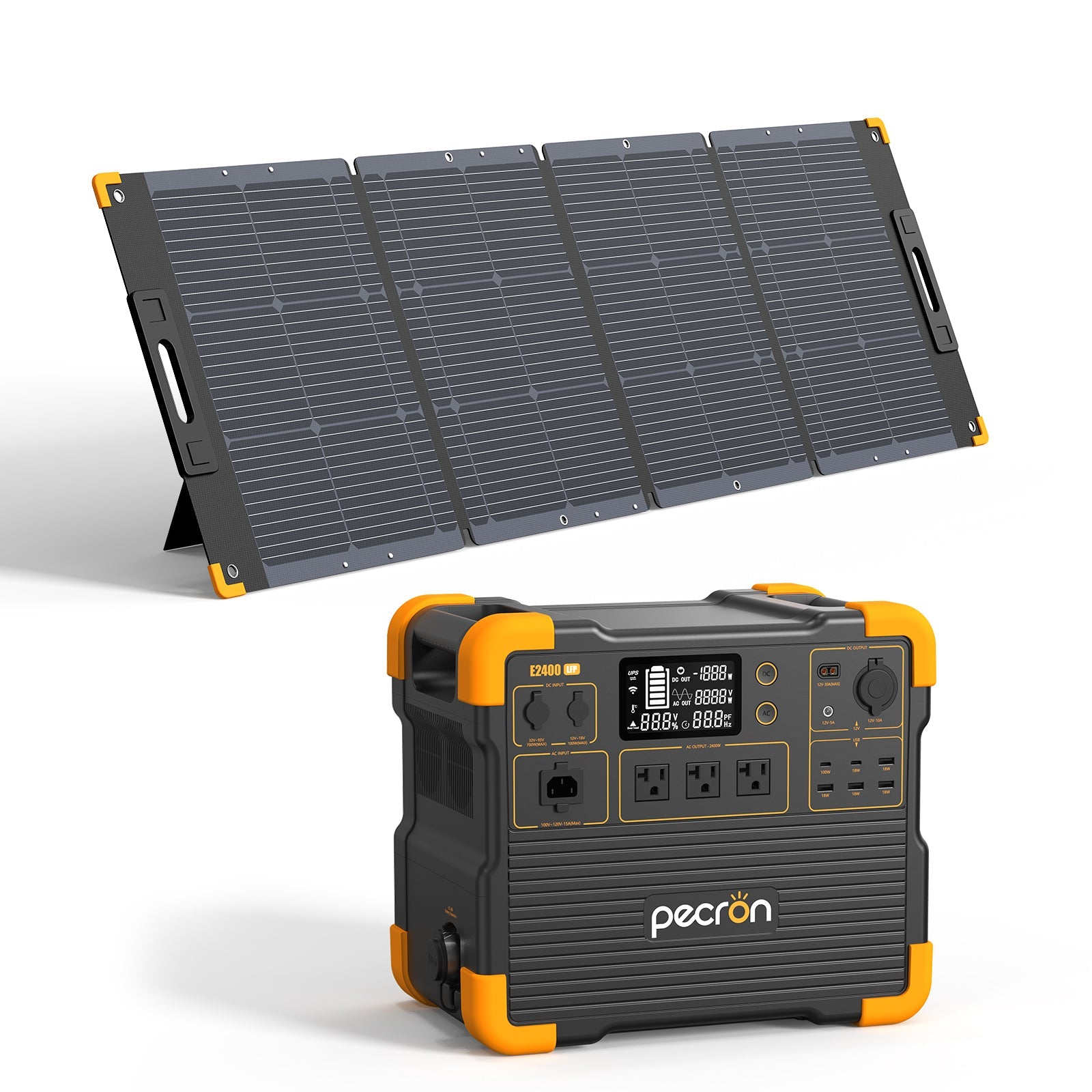 PECRON E2400LFP Solar Generator Kit