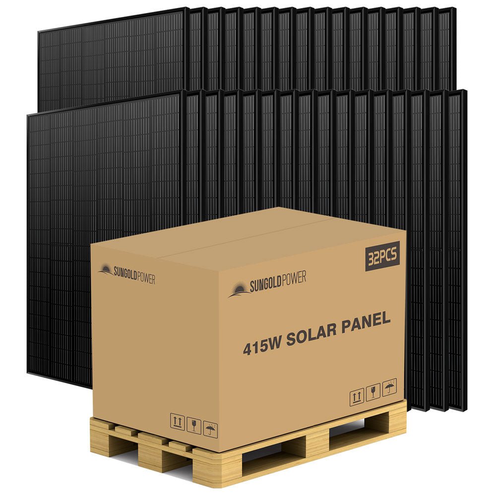 415W MONO BLACK PERC SOLAR PANEL FULL PALLET (32 PANELS) UL 61730 CEC Listed