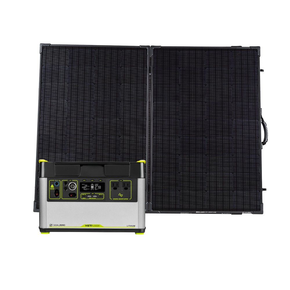 Yeti 1500X + Boulder 200 BC Solar Generator