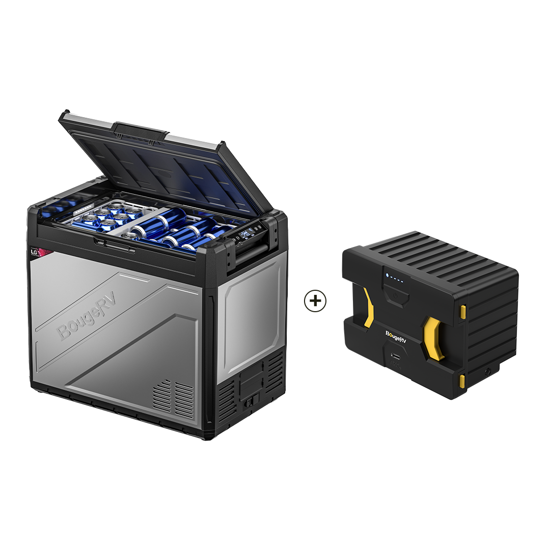 BougeRV Rocky 81QT Dual Zone 12V Portable Fridge