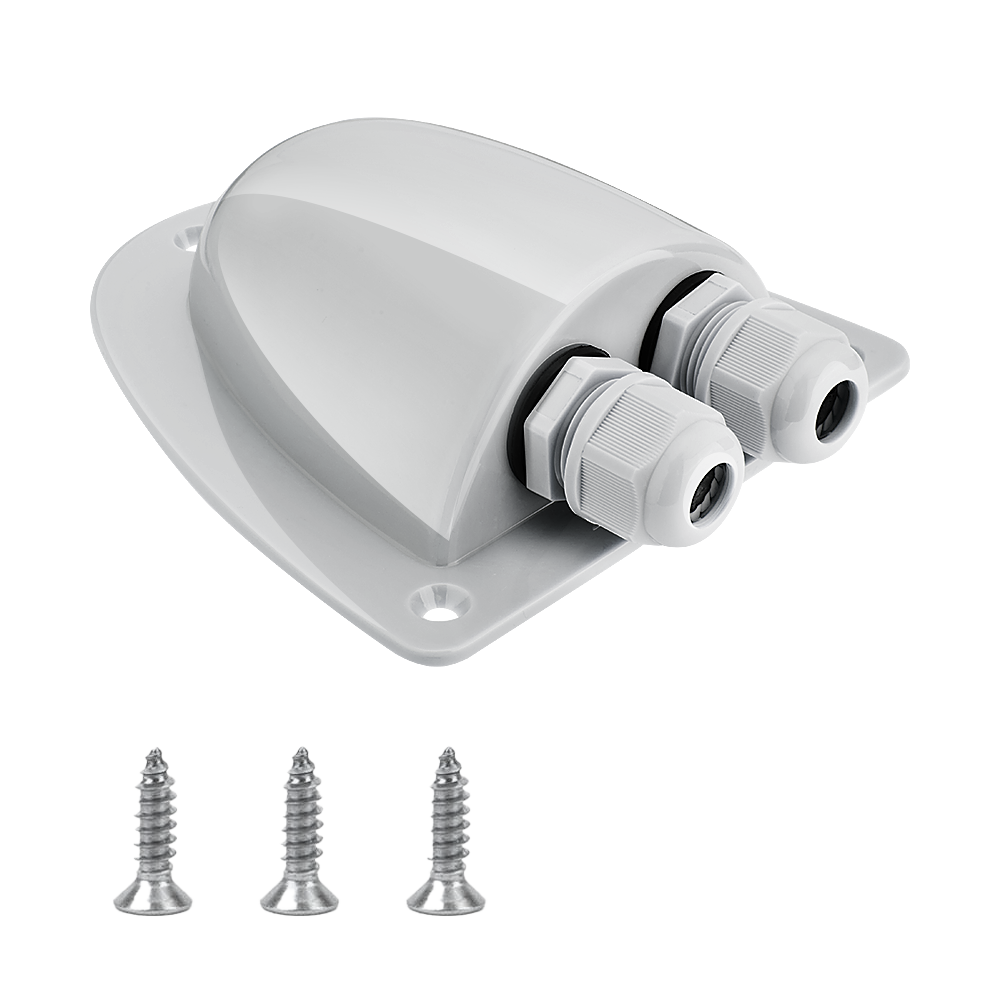 Gray Solar Weatherproof Double Cable Entry Gland