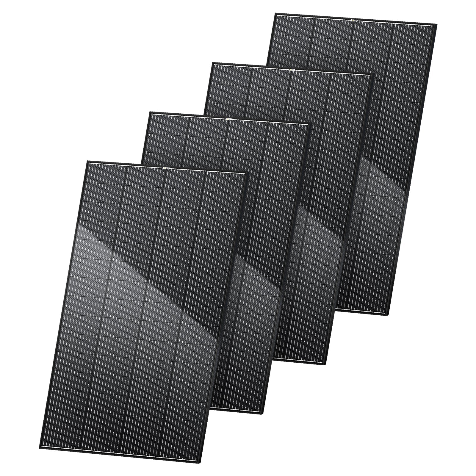 BougeRV 300 Watt 12V/24V Rigid Bifacial 12BB Mono Solar Panel