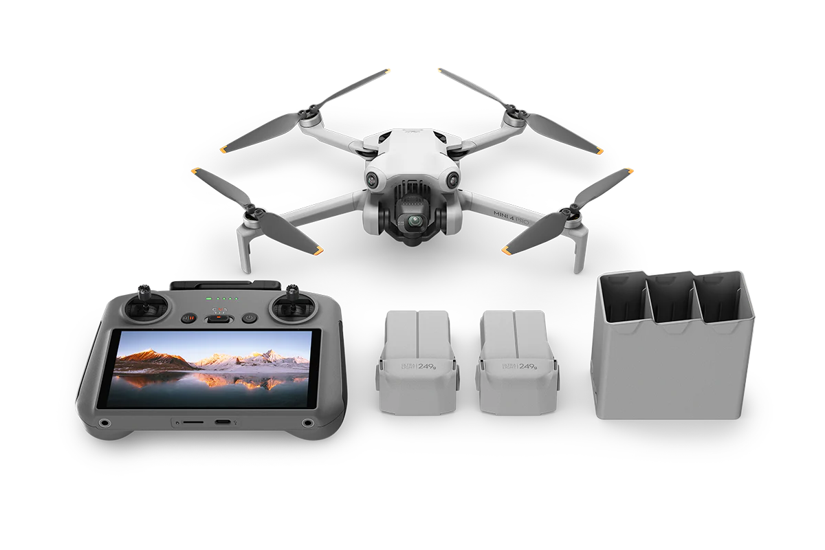 DJI Mini 4 Pro Fly More Combo Plus (DJI RC 2) Includes 3 Plus Batteries and Shoulder Bag CP.MA.00000740.01
