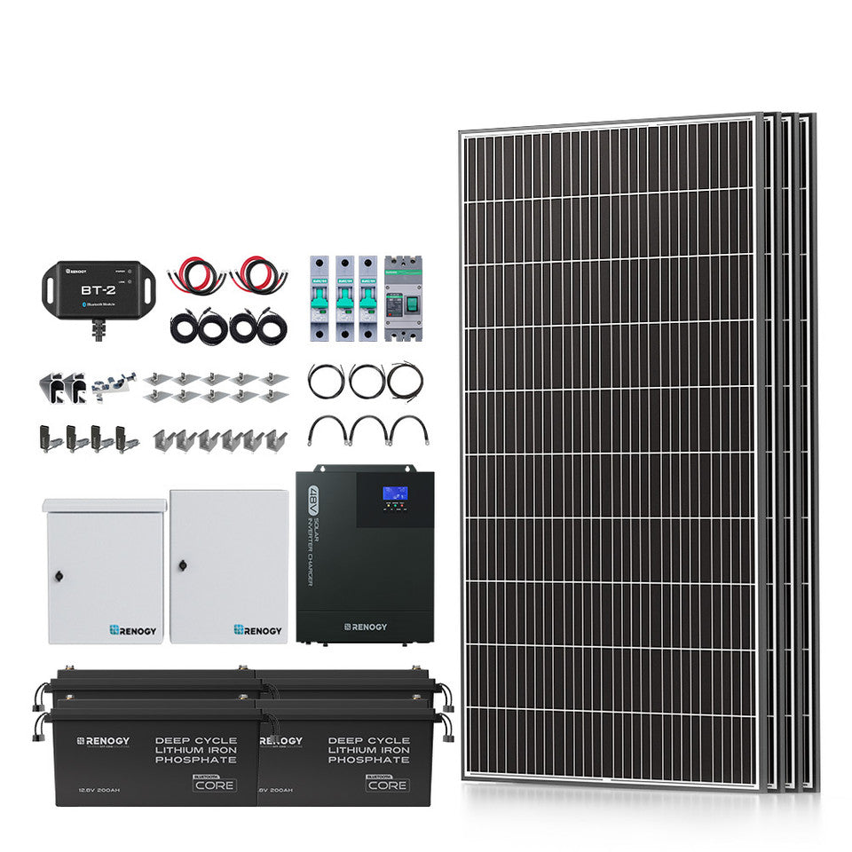 Renogy Energy 1200W/2500W Tiny House Home Cabin Kit SKU: RKIT1200D-US