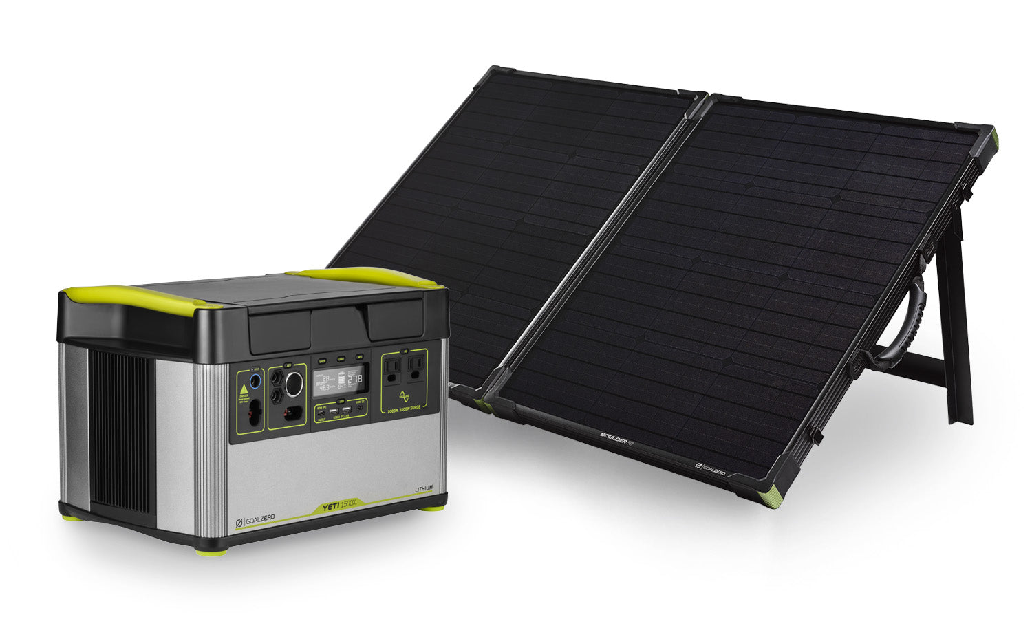 Yeti 1500X + Boulder 100 BC Solar Generator