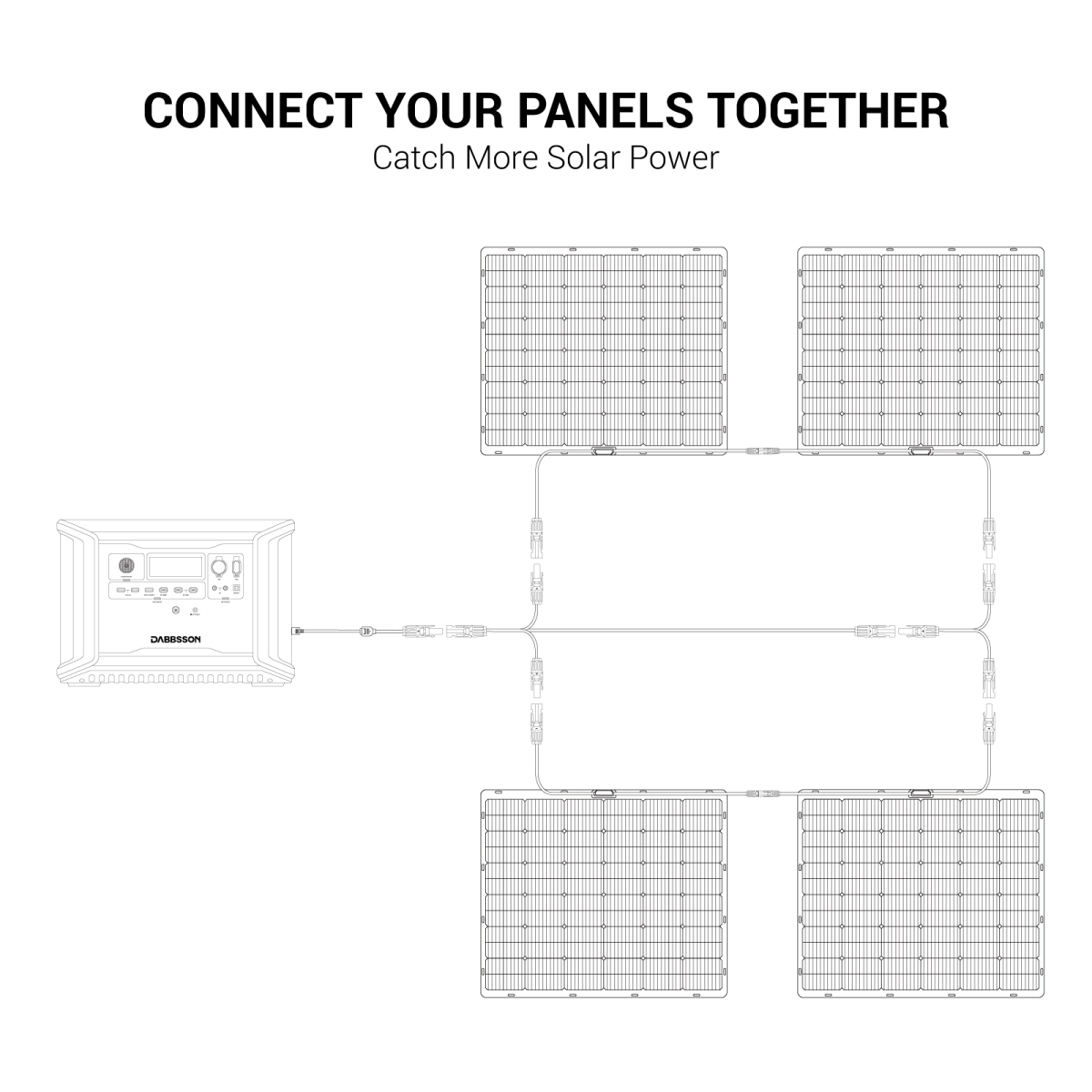 Dabbsson Solar Parallel Connection Cable(2*0.3m)