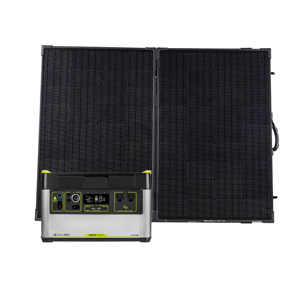 Yeti 1000X + Boulder 200 BC Solar Generator