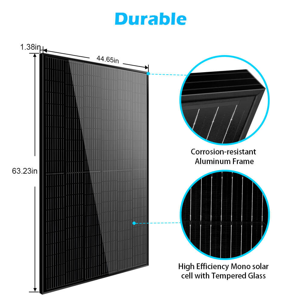 370W/ 415W/ 500W Mono Black PERC Solar Panel UL 61730 CEC Listed