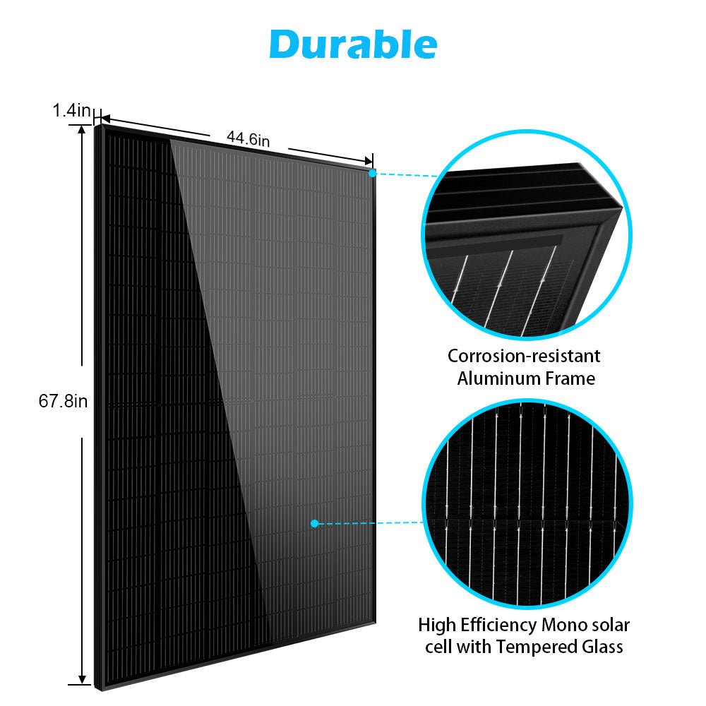 415W MONO BLACK PERC SOLAR PANEL FULL PALLET (32 PANELS) UL 61730 CEC Listed