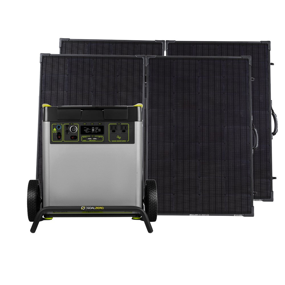 Yeti 6000X + (2) Boulder 200 BC Solar Generator