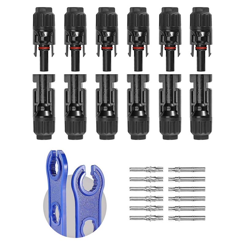 (10AWG) 12PCS Solar Connector with Spanners IP67 Waterproof Male/Female