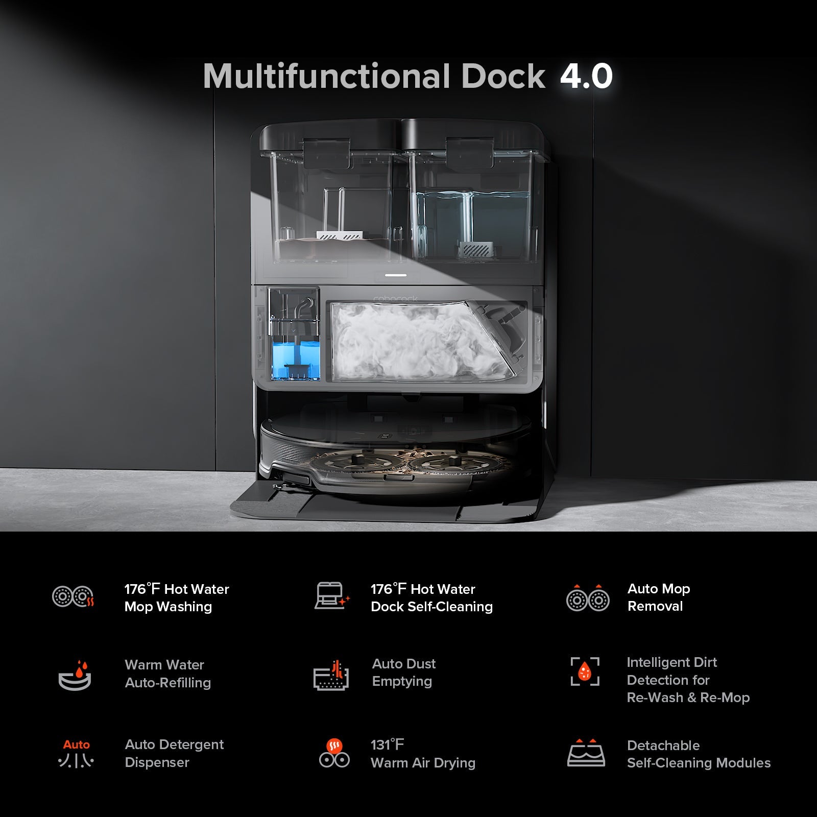 Roborock Saros 10R Robot Vacuum with Multifunctional Dock 4.0