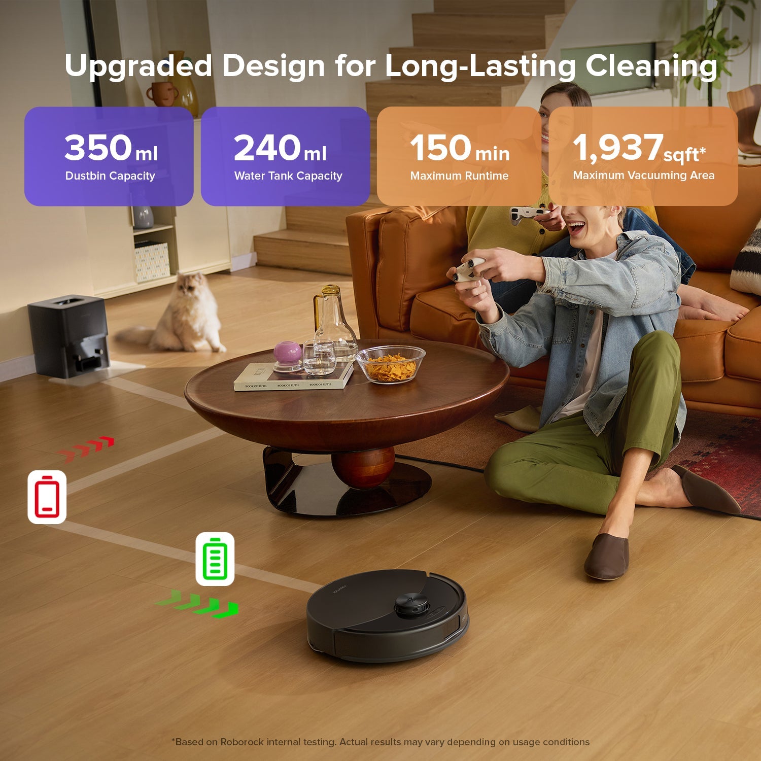 Roborock Q10 S5+ Robot Vacuum and Mop with Auto-Empty Dock