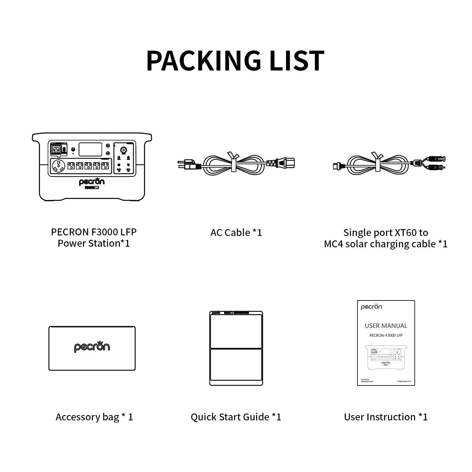 PECRON F3000 Solar Generator Kit