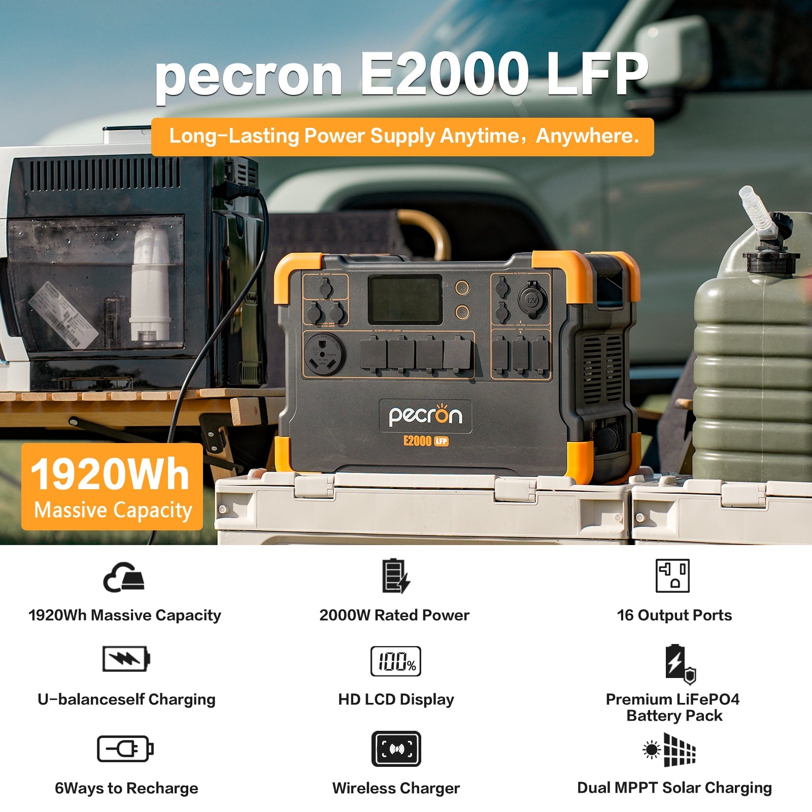 PECRON E2000LFP Expandable Solar Generator System Kit