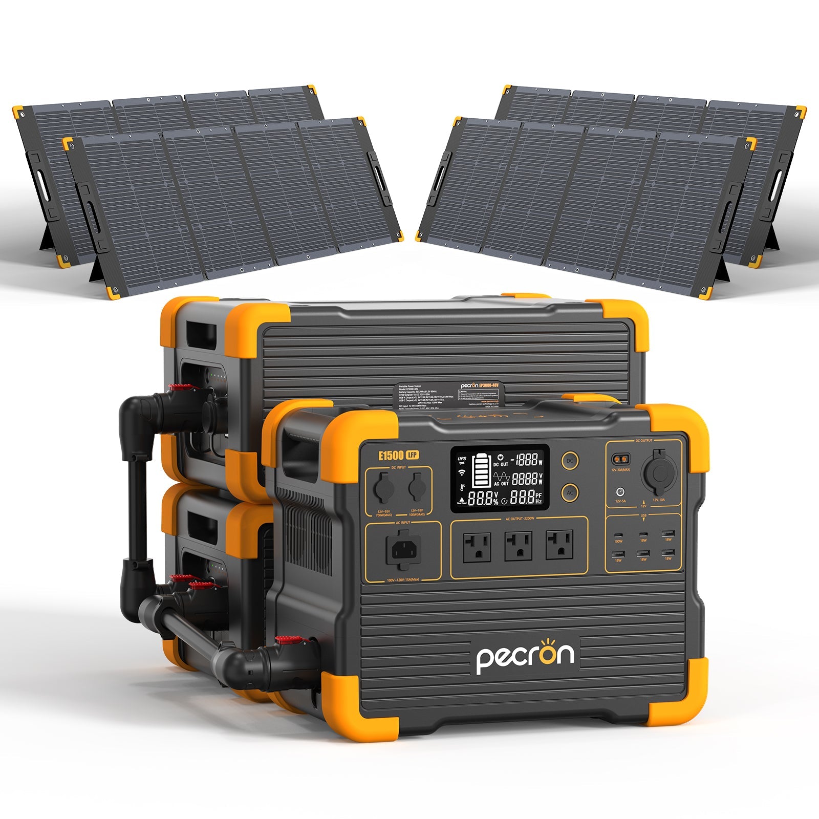 PECRON E1500LFP Solar Generator Kit