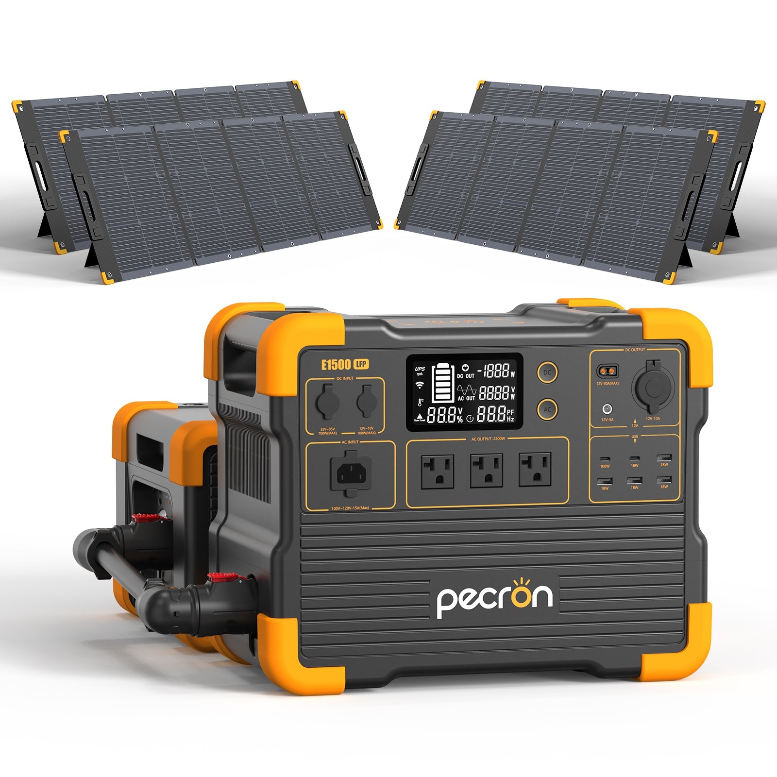 PECRON E1500LFP Solar Generator Kit