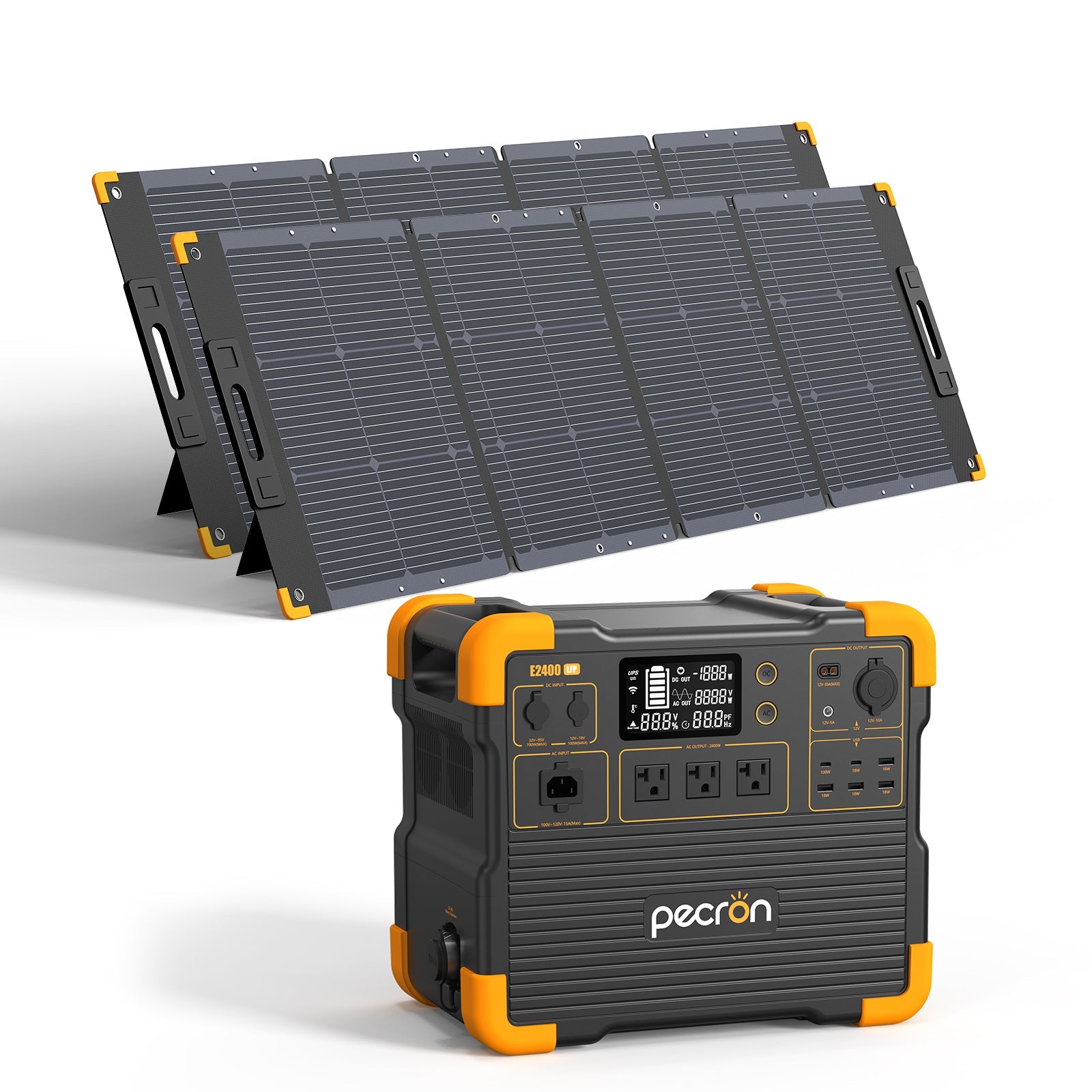 PECRON E2400LFP Solar Generator Kit
