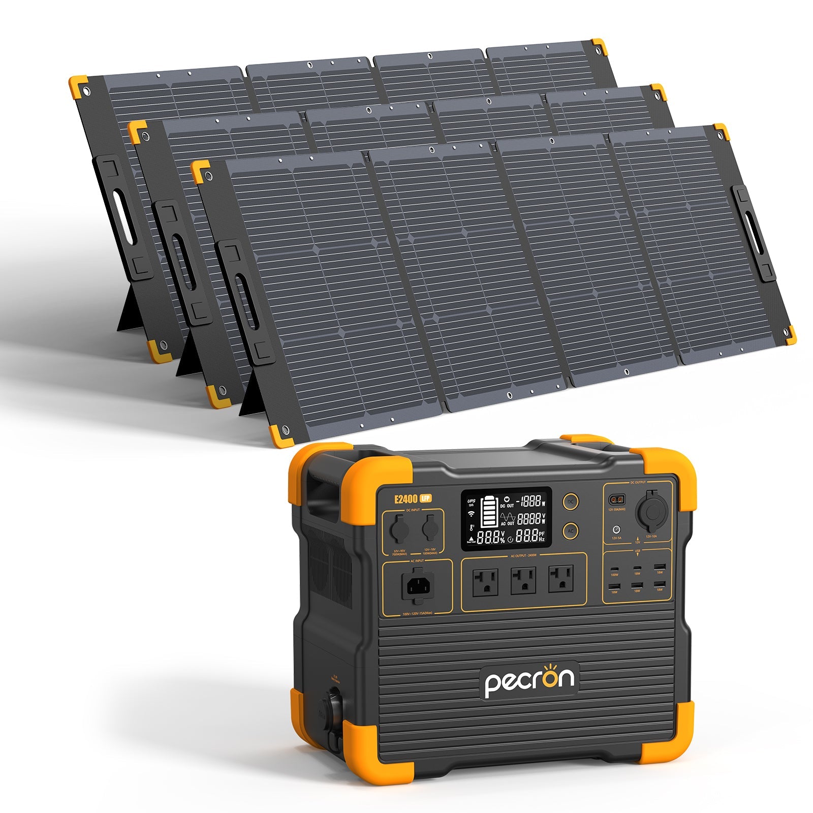 PECRON E2400LFP Solar Generator Kit