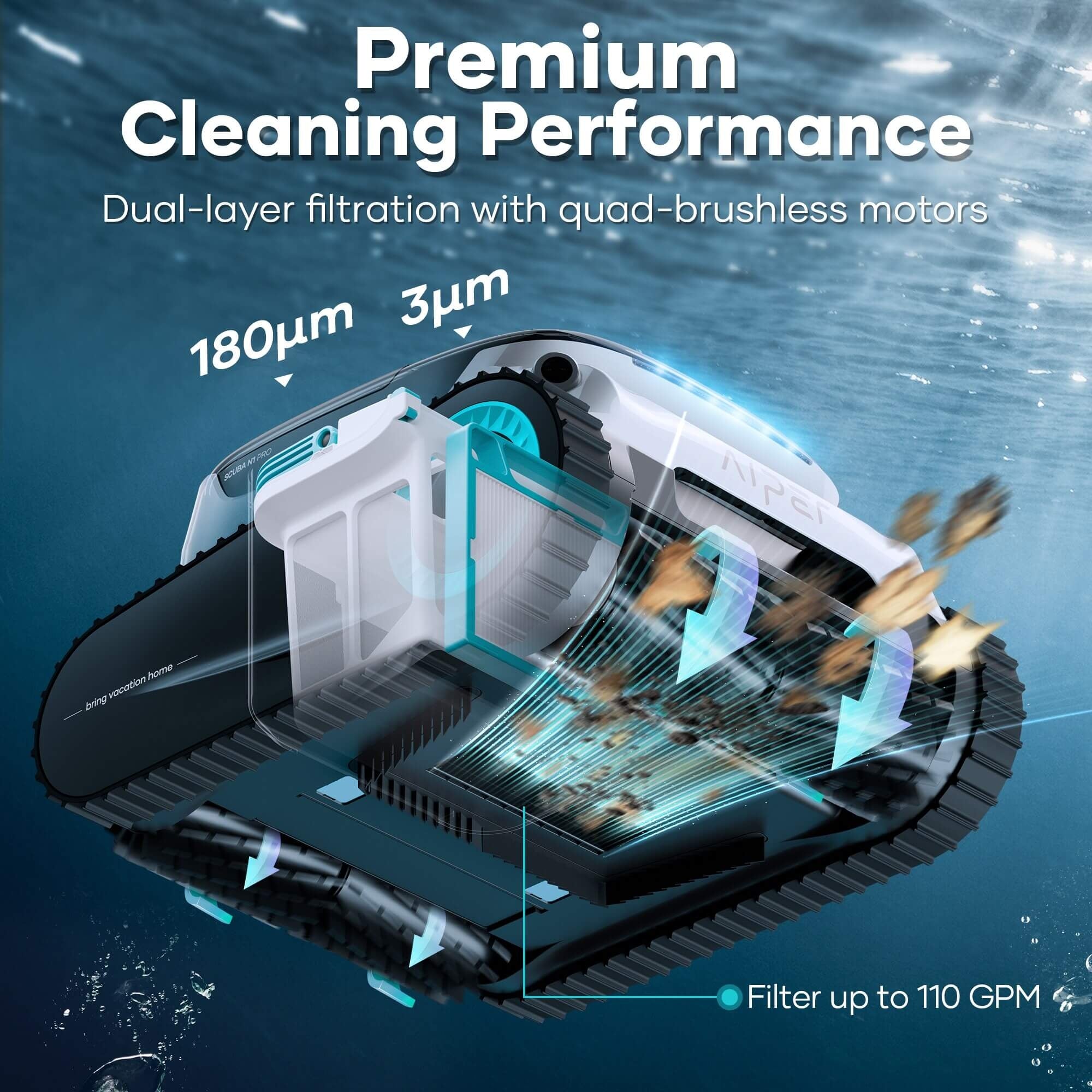 Aiper Scuba S1 Pro Cordless Robotic Pool Cleaner (2025 Upgrade)