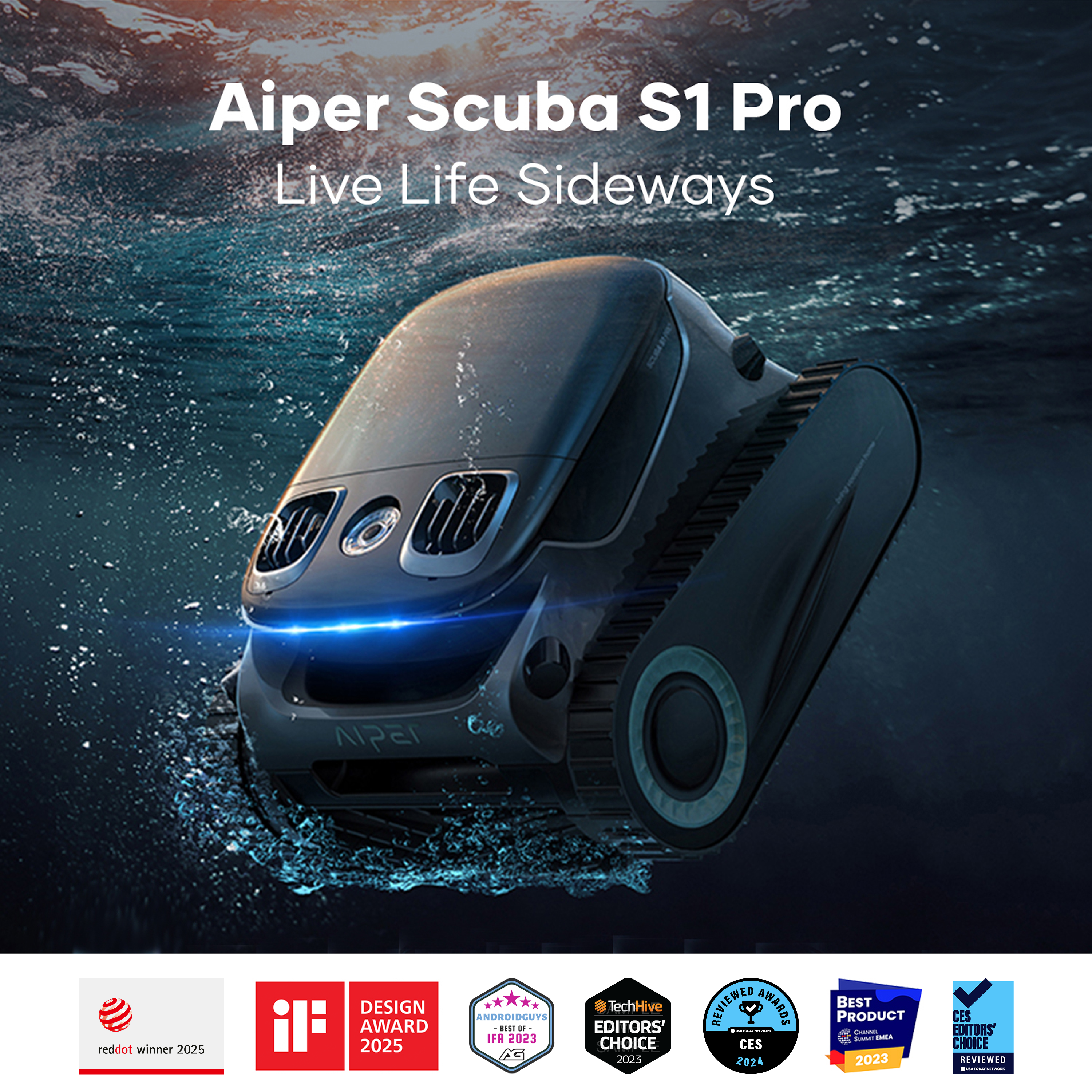 Aiper Scuba S1 Pro Cordless Robotic Pool Cleaner (2025 Upgrade)