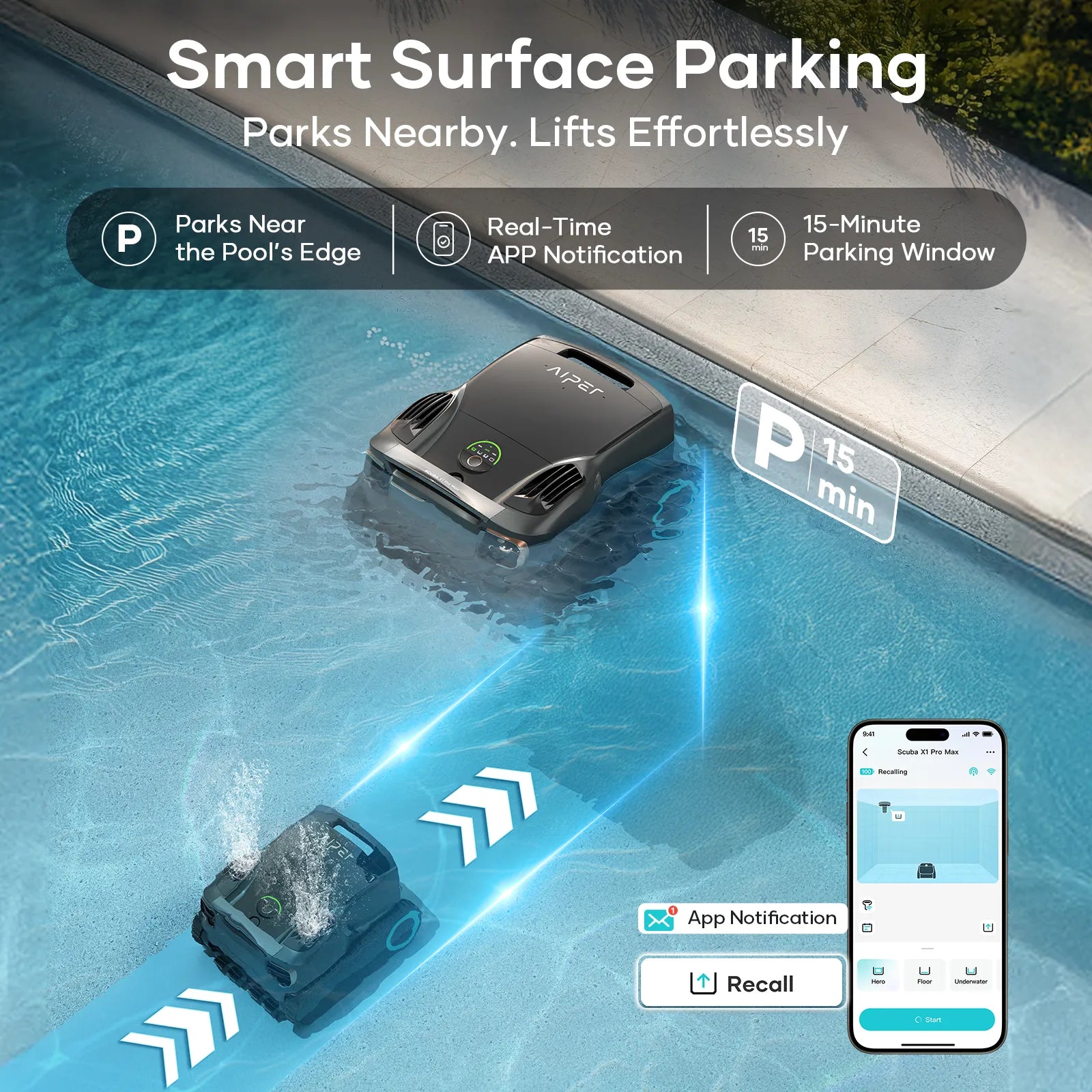 Aiper Scuba X1 Pro Max Cordless Robotic Pool Cleaner