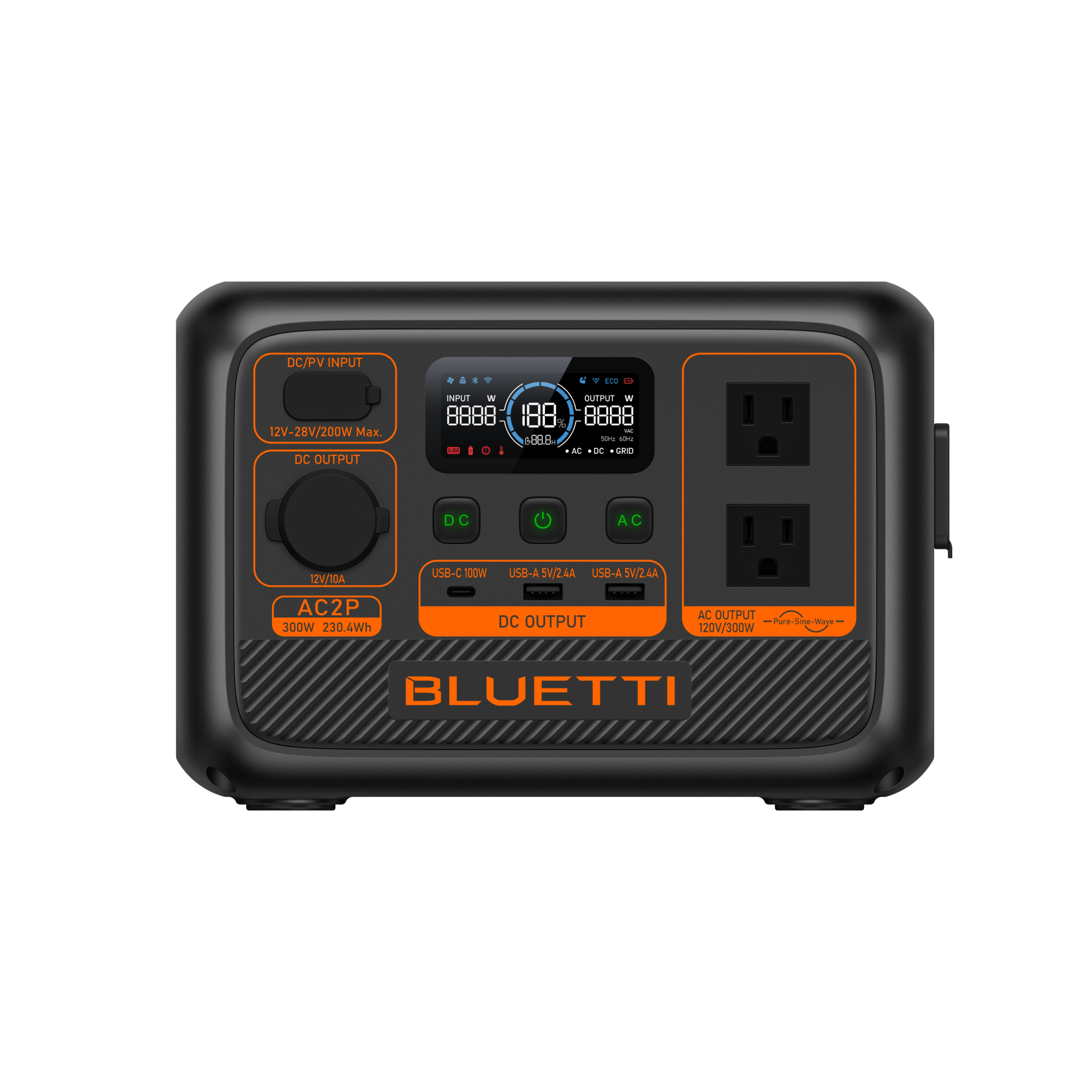 BLUETTI AC2P Portable Power Station | 300W 230.4Wh