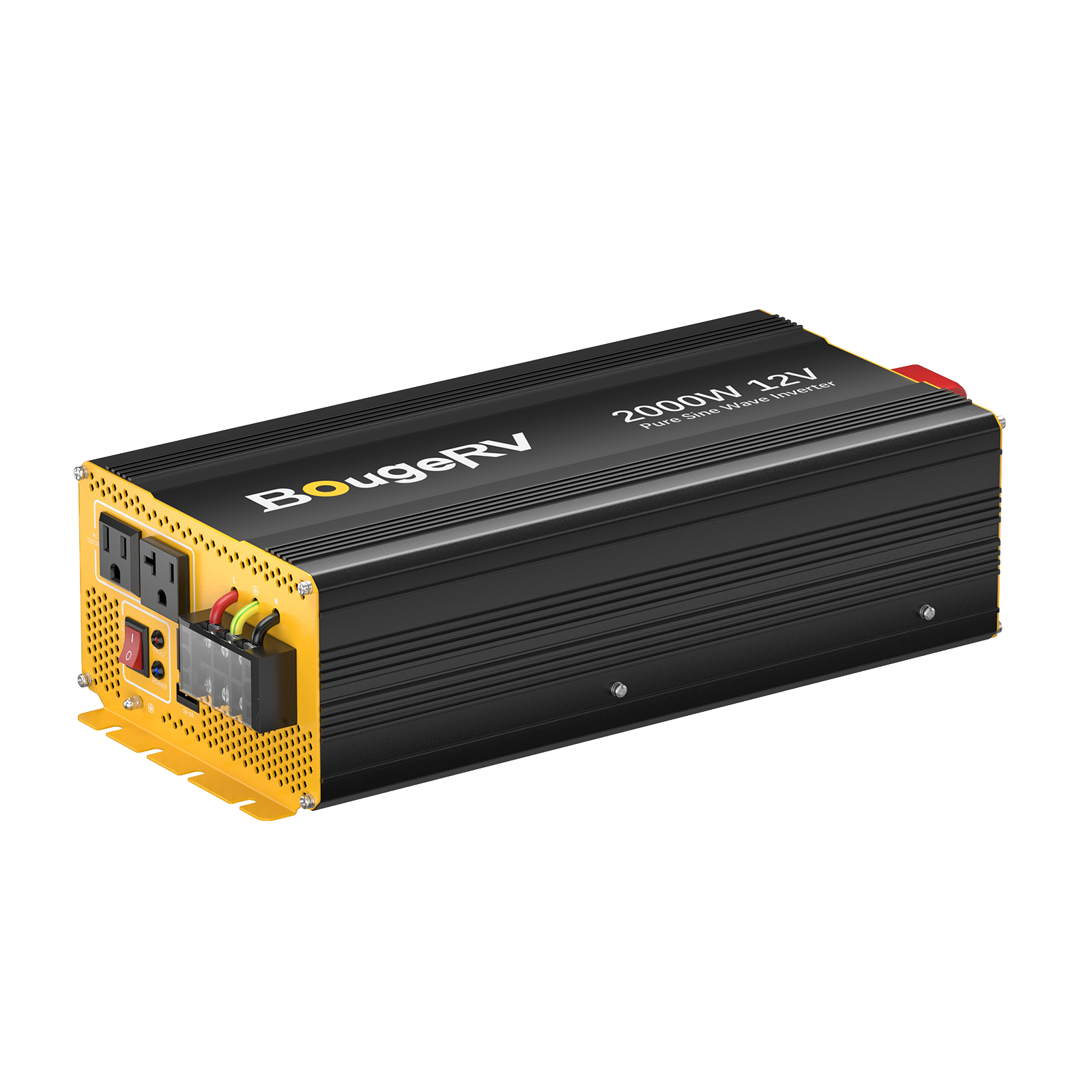 BougeRV 2000W 12V Pure Sine Wave Inverter with Bluetooth