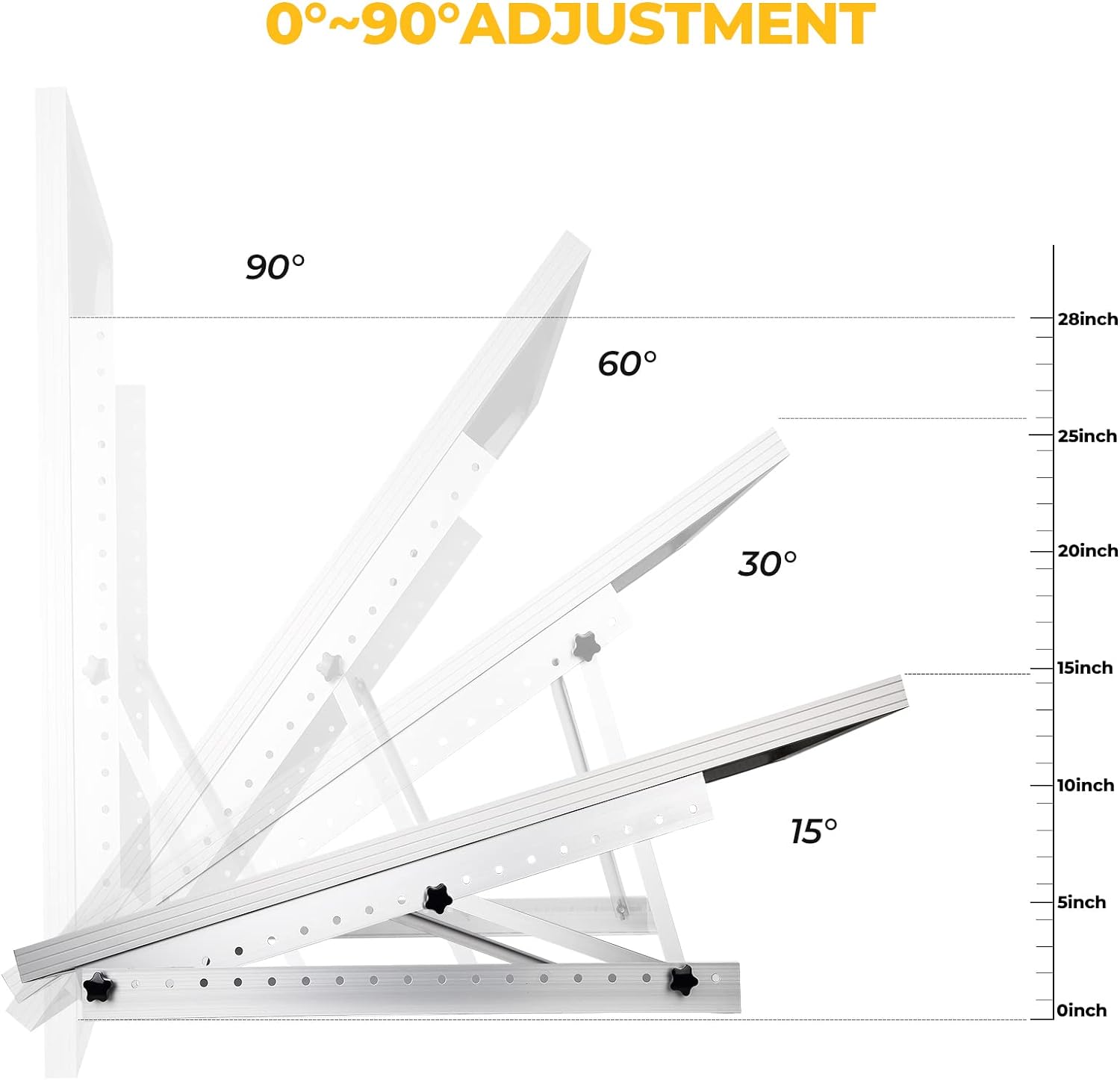 28 in Adjustable Solar Panel Tilt Mount Brackets