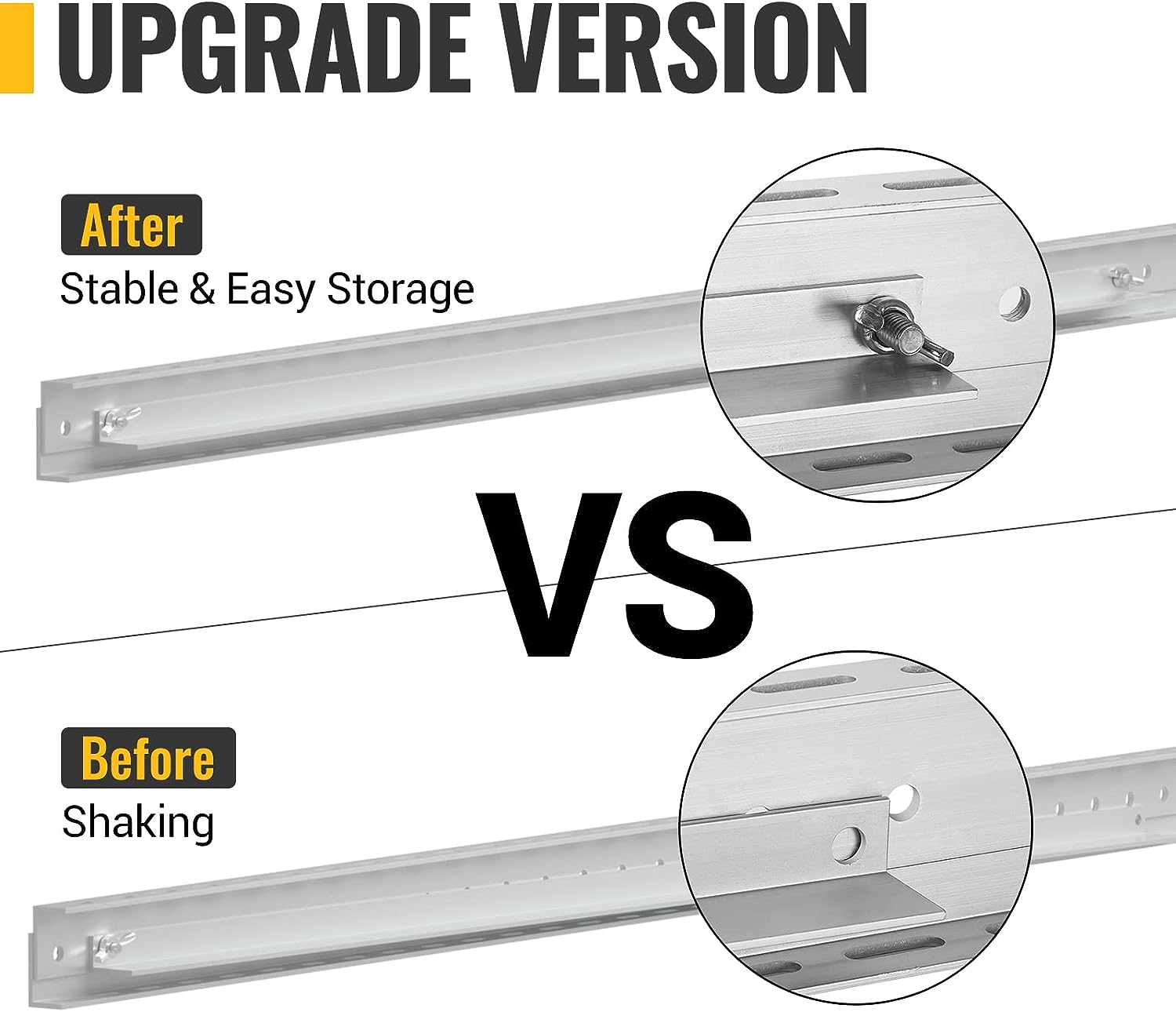BougeRV 58in Adjustable Solar Panel Tilt Mount Brackets with Foldable Tilt Legs