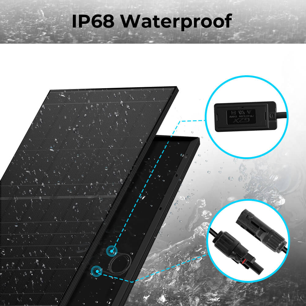 440W Mono Black N-Type Solar Panel UL61730 CEC Listed