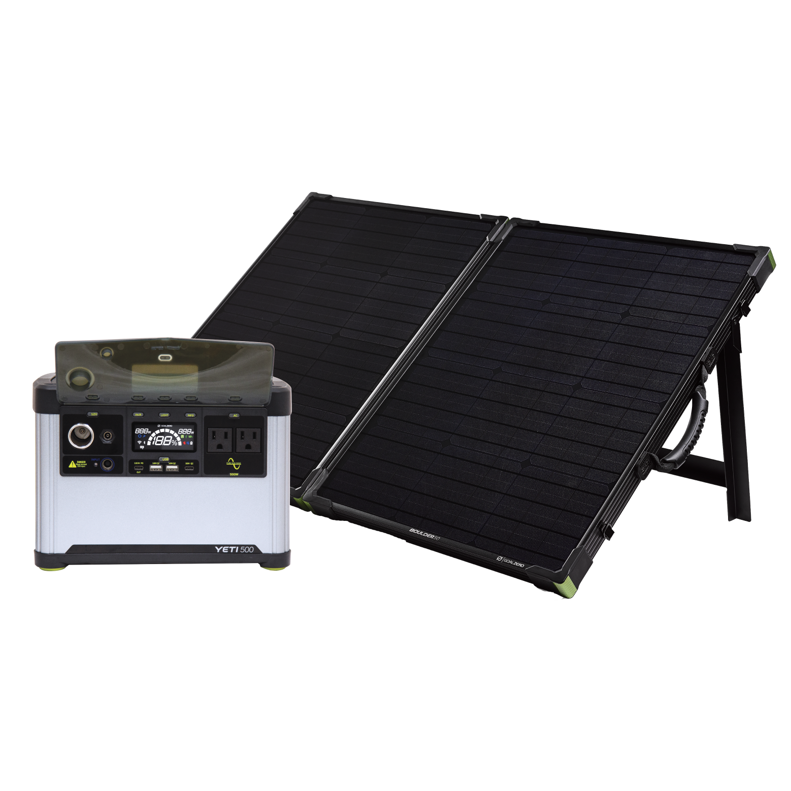 Yeti 500 + Boulder 100 BC Solar Generator