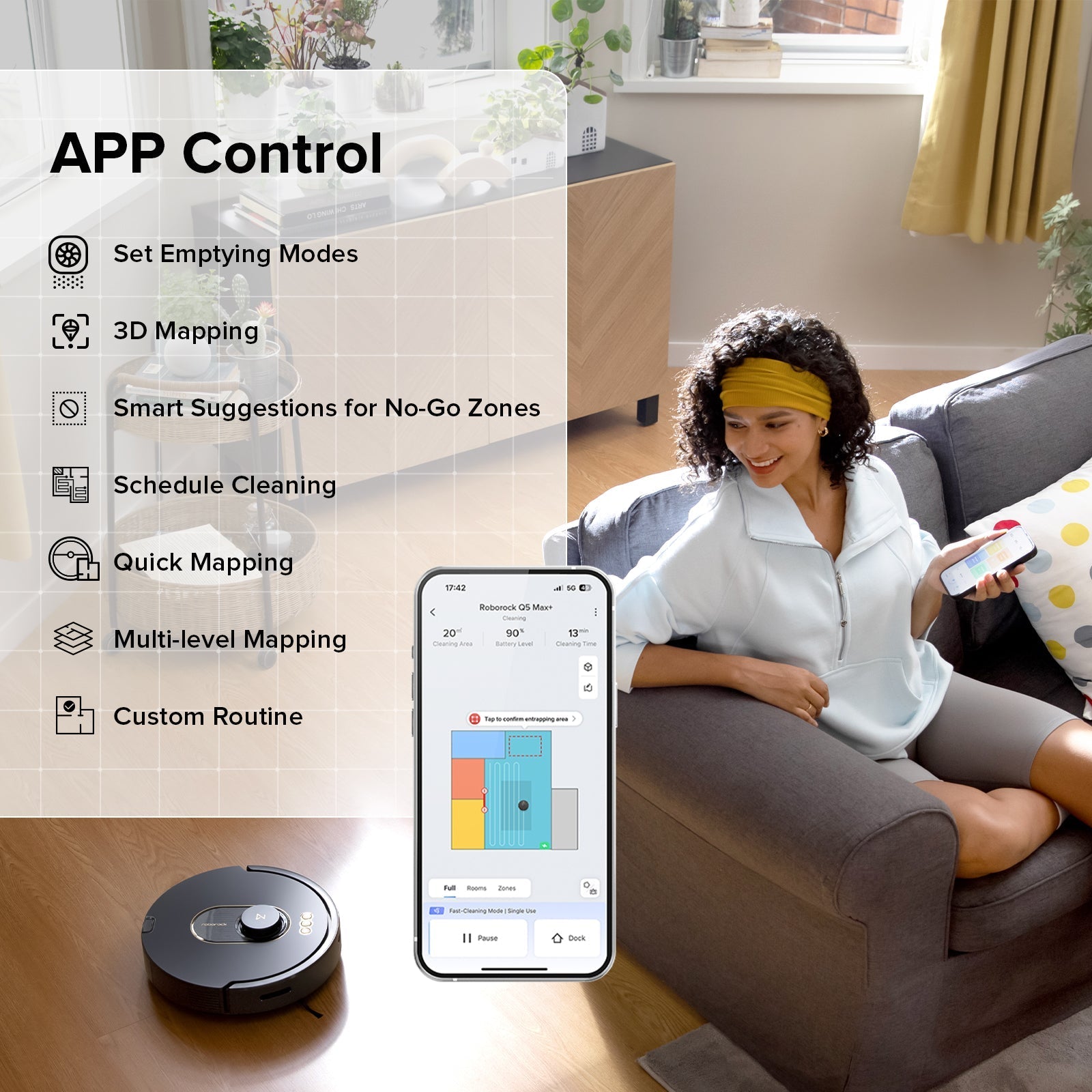 Roborock Q5 DuoRoller+ Robot Vacuum Cleaner with Auto-Empty Dock