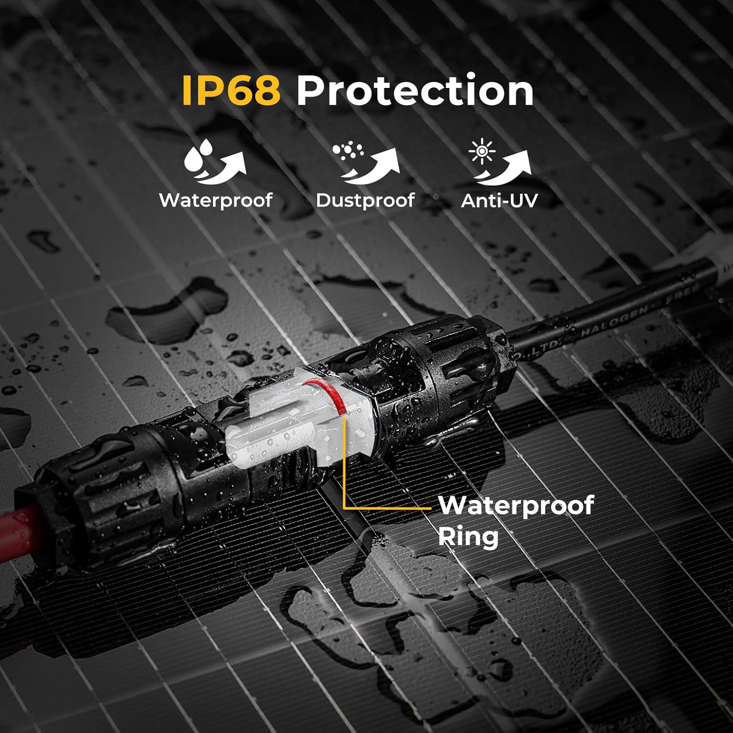 Solar Parallel Connectors for 2-4 Solar Panels, 2 to 8 Y Branch (MFFFF/FMMMM)