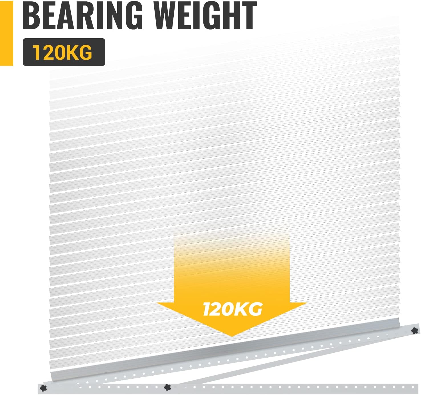 BougeRV 58in Adjustable Solar Panel Tilt Mount Brackets with Foldable Tilt Legs