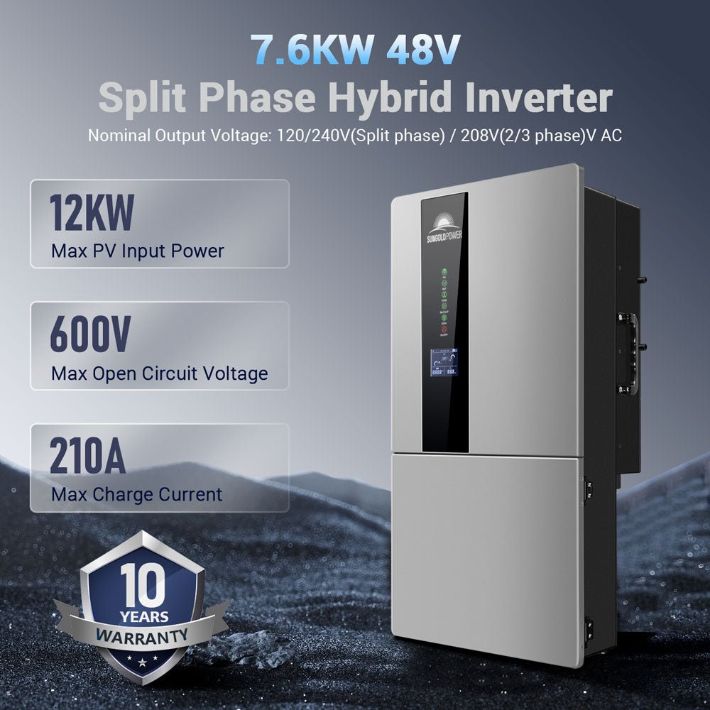 7.6KW/ 11.4KW Hybrid Inverter 48V Split Phase SGN11.4KHB-48/ SGN7.6K1HB-48