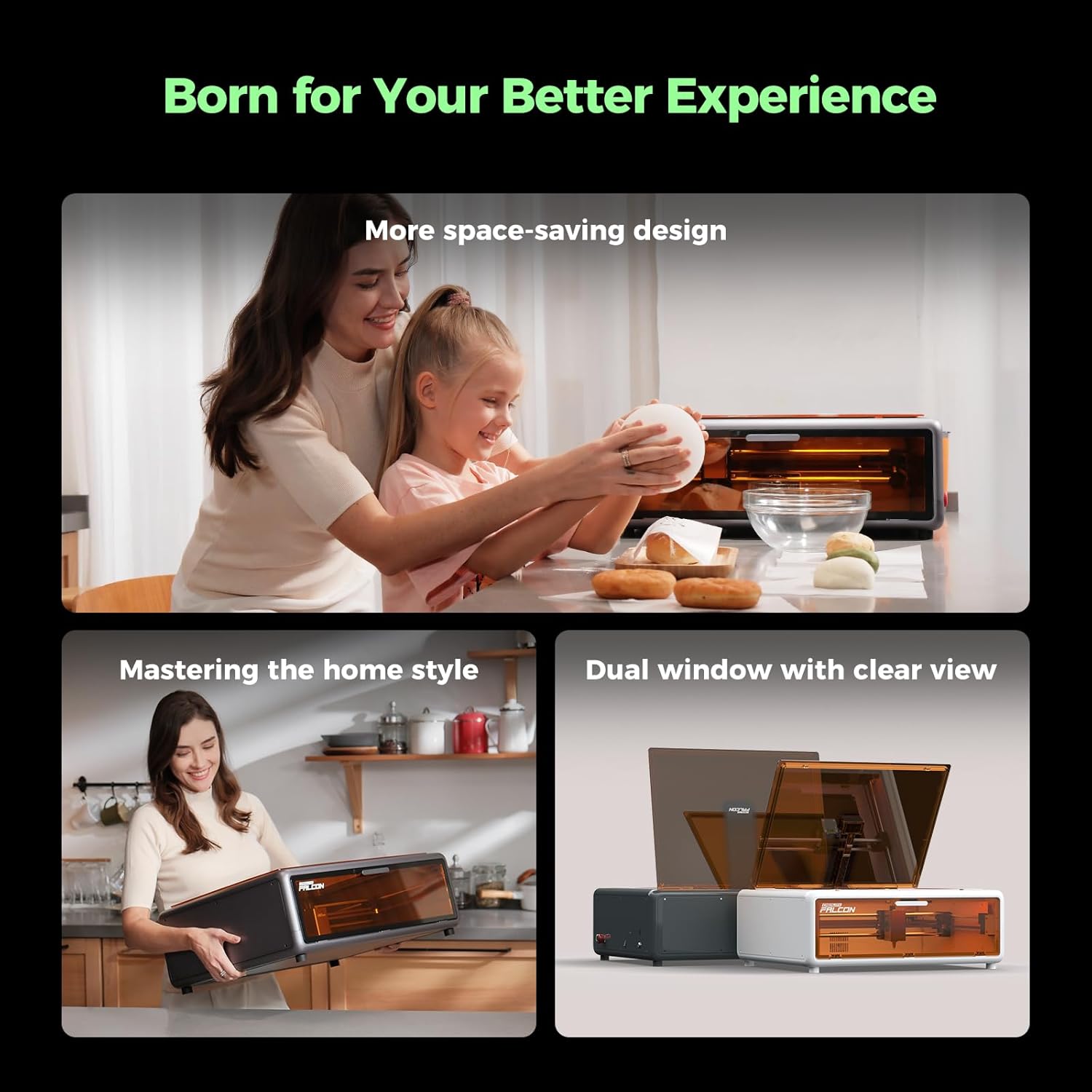 Creality Falcon A1 10W Laser Engraver, 80W Powerful Output, Fully Enclosed