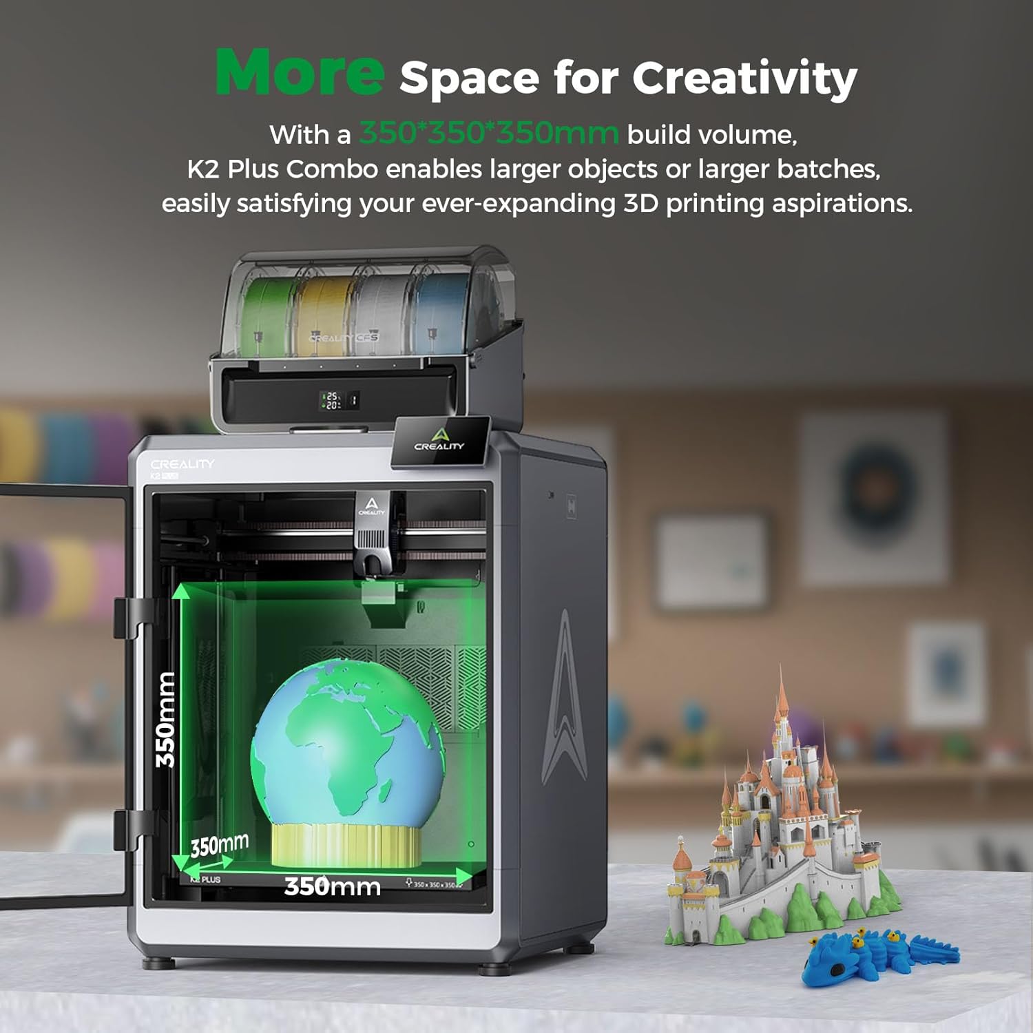 Creality K2 Plus Combo 3D Printer, Multicolor 3D Printer Machine with CFS