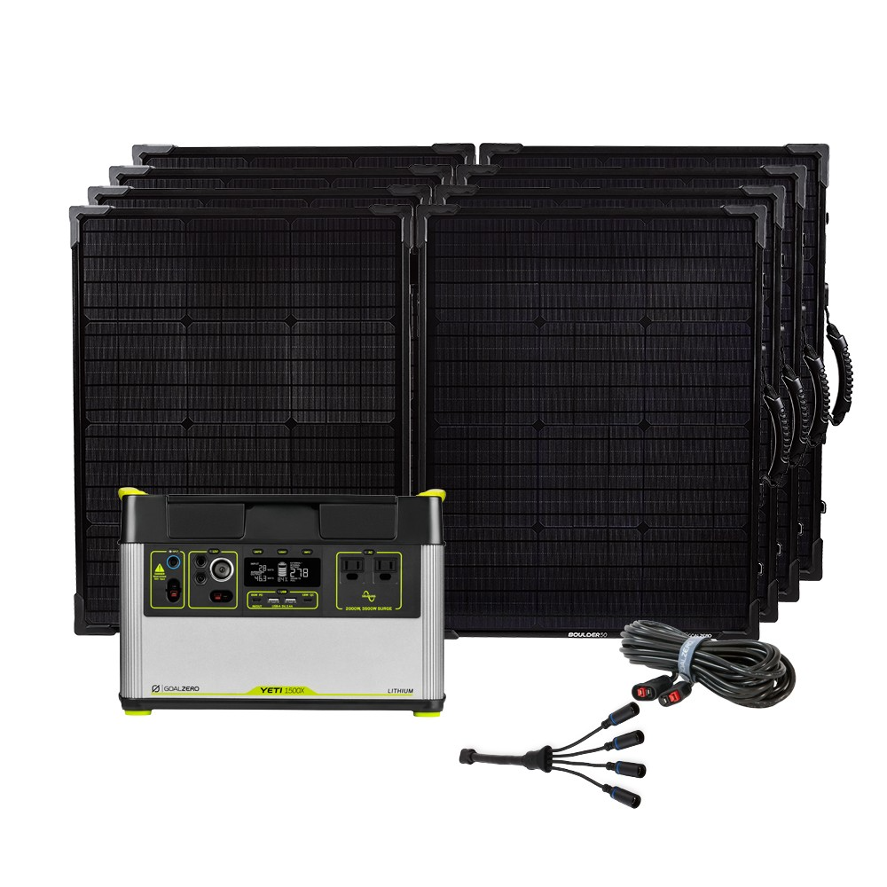 Yeti 1500X + (4) Boulder 100 BC Solar Generator