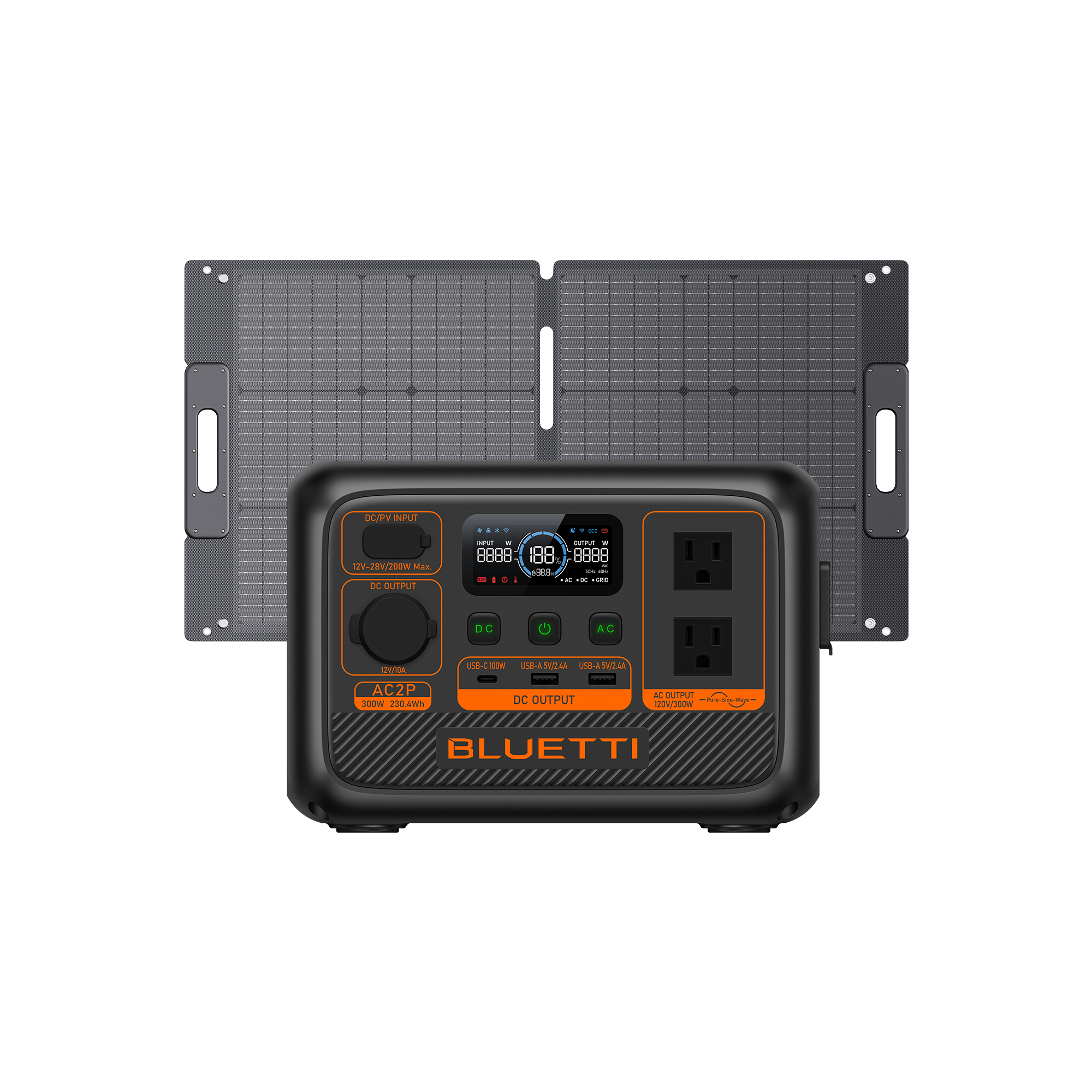 BLUETTI AC2P Portable Power Station | 300W 230.4Wh