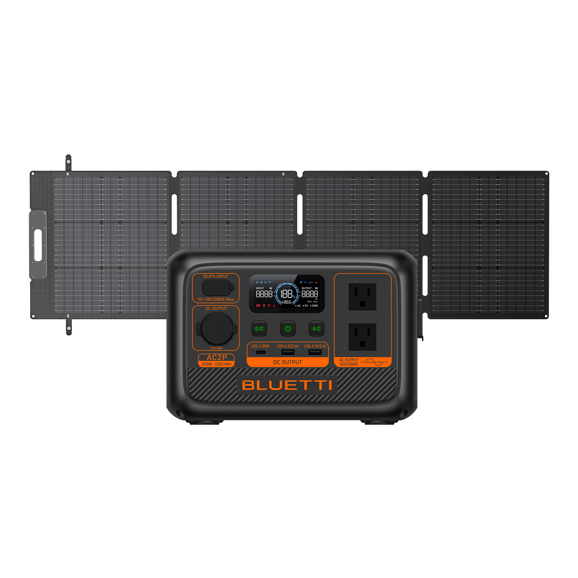 BLUETTI AC2P Portable Power Station | 300W 230.4Wh