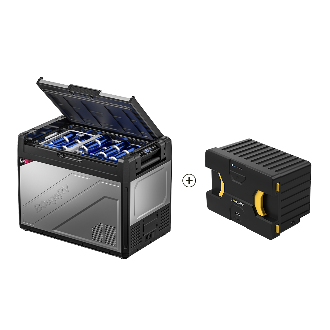 BougeRV Rocky 69QT Dual Zone 12V Portable Fridge