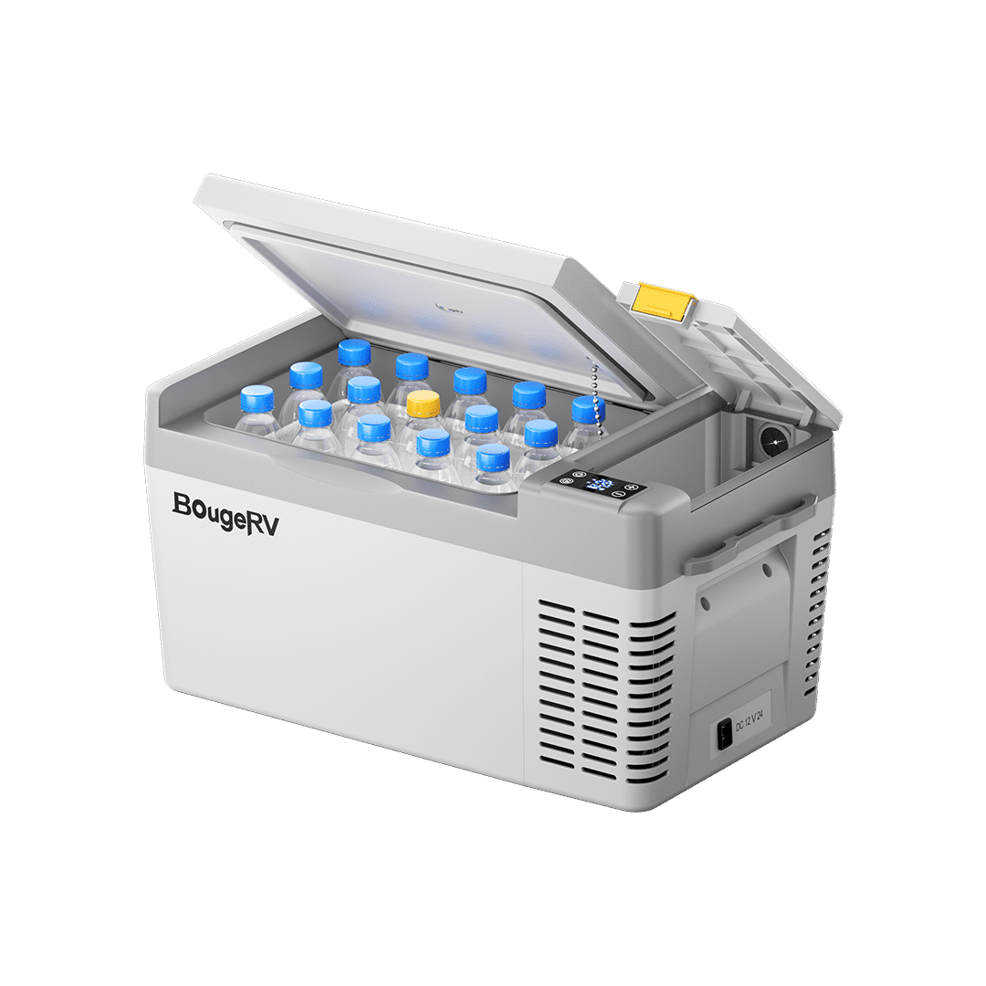 BougeRV CRPRO20 21 Quart 12V Portable Car Fridge Freezer White