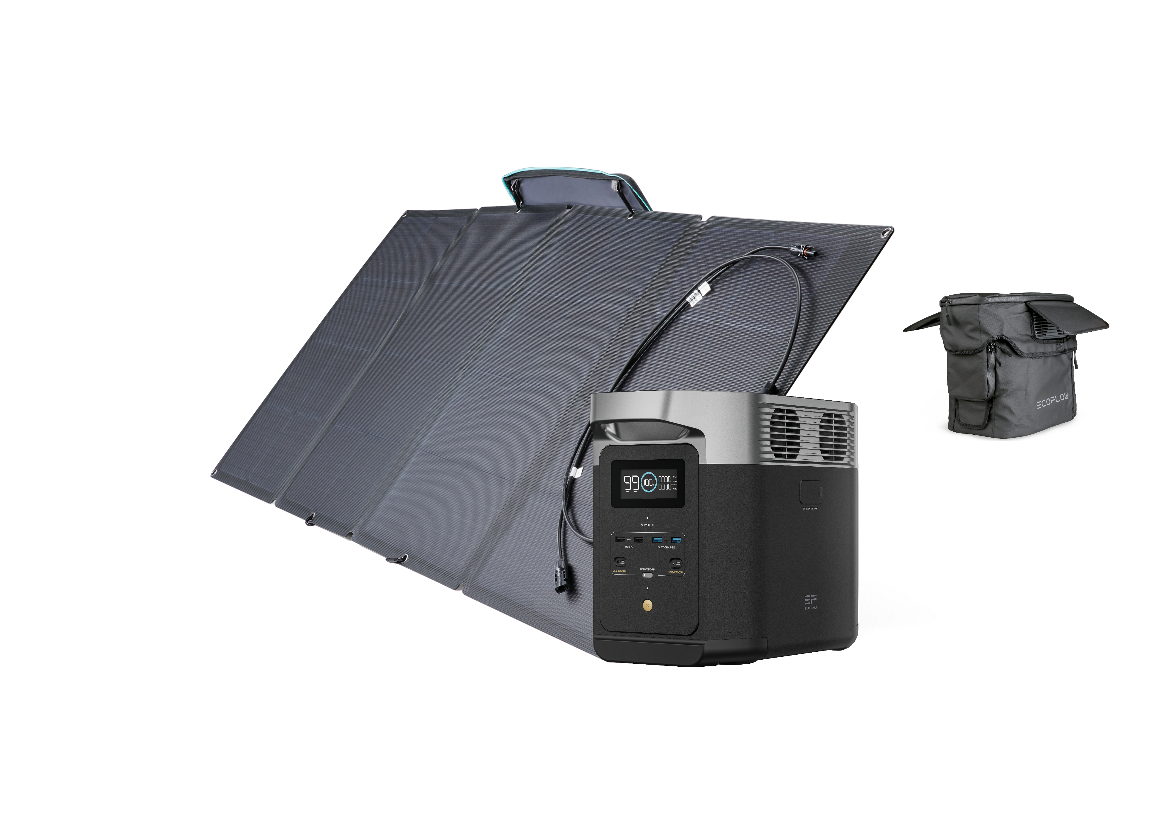 EcoFlow DELTA 2 Solar Generator with Free Bag