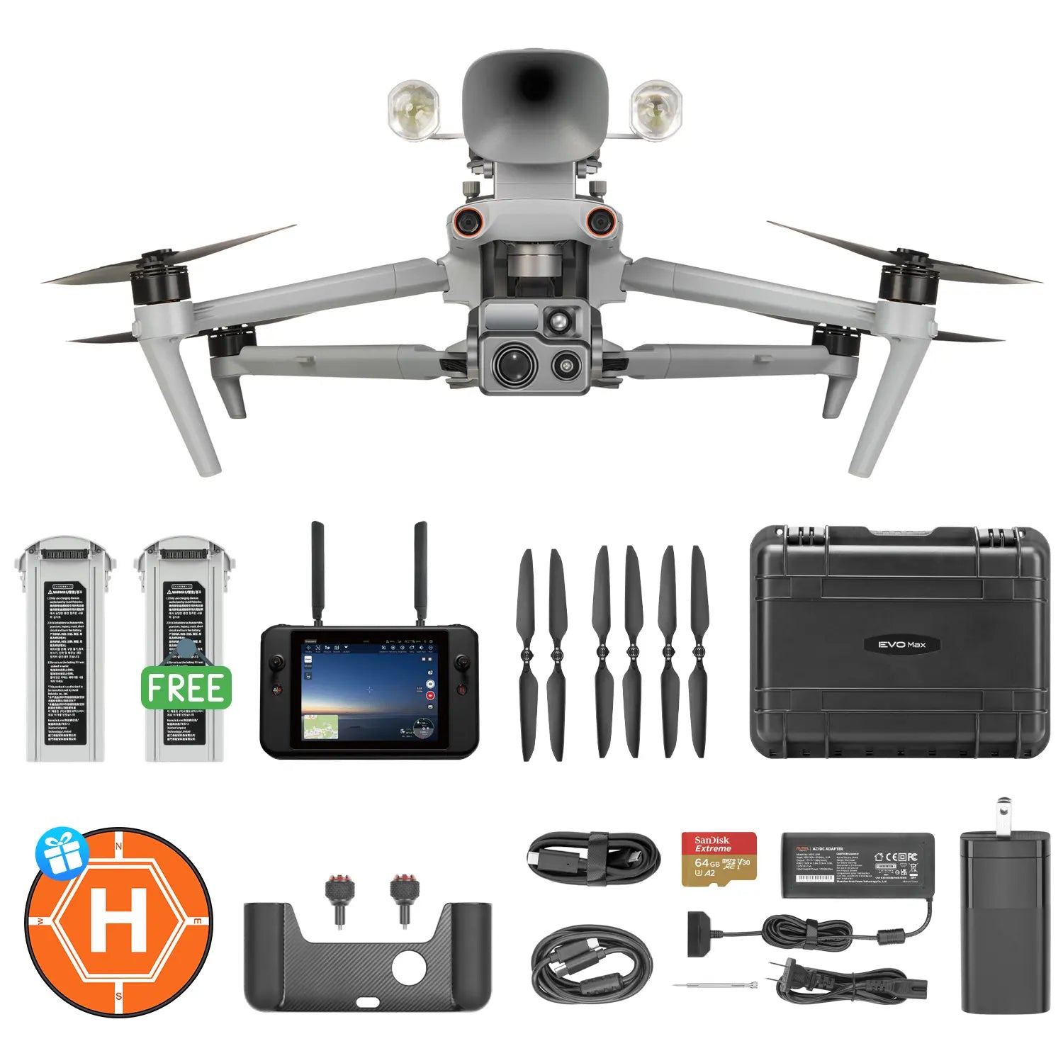 Autel Robotics EVO Max 4T Xe Loudspeaker And Spotlight Bundle