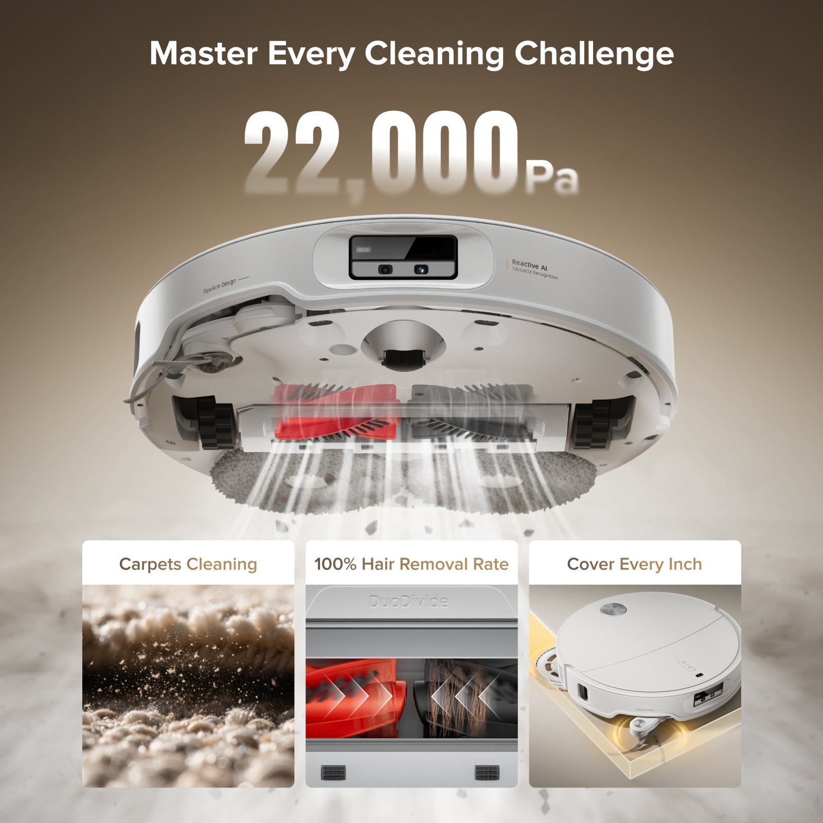 Roborock Qrevo CurvX Robot Vacuum with Multifunctional Dock 3.0 Thermo+