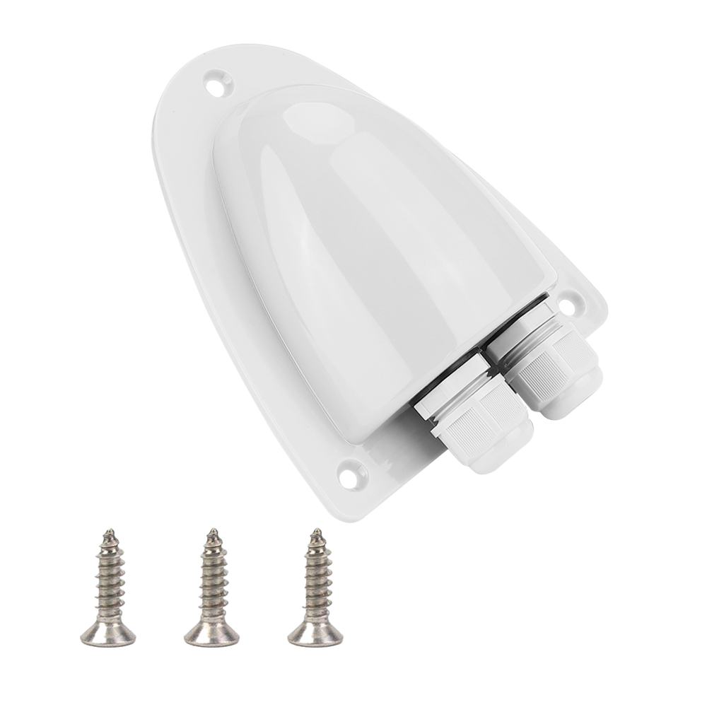 White Solar Weatherproof Double Cable Entry Gland