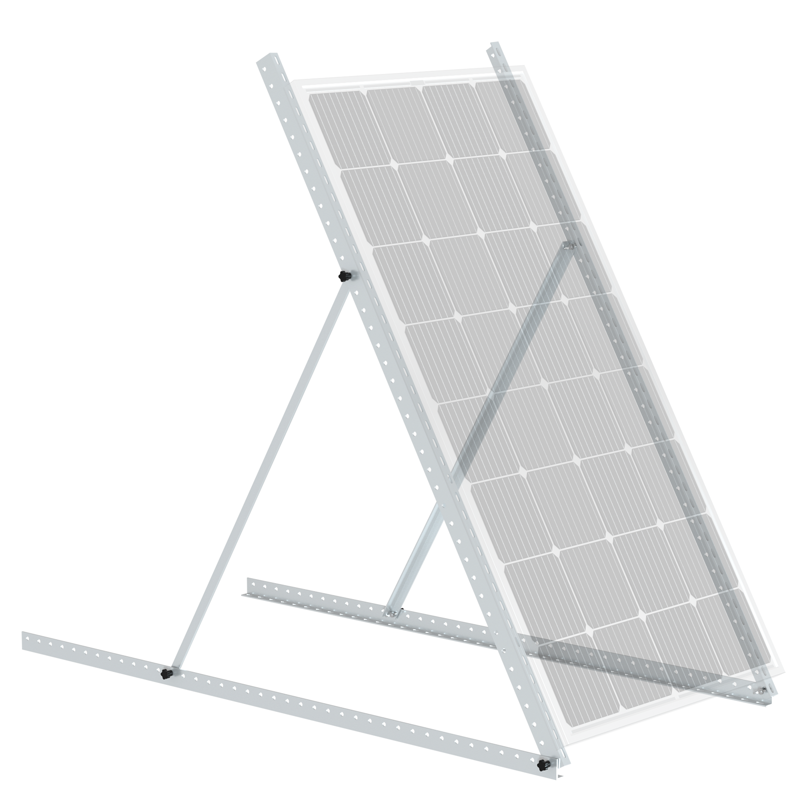 BougeRV 58in Adjustable Solar Panel Tilt Mount Brackets with Foldable Tilt Legs