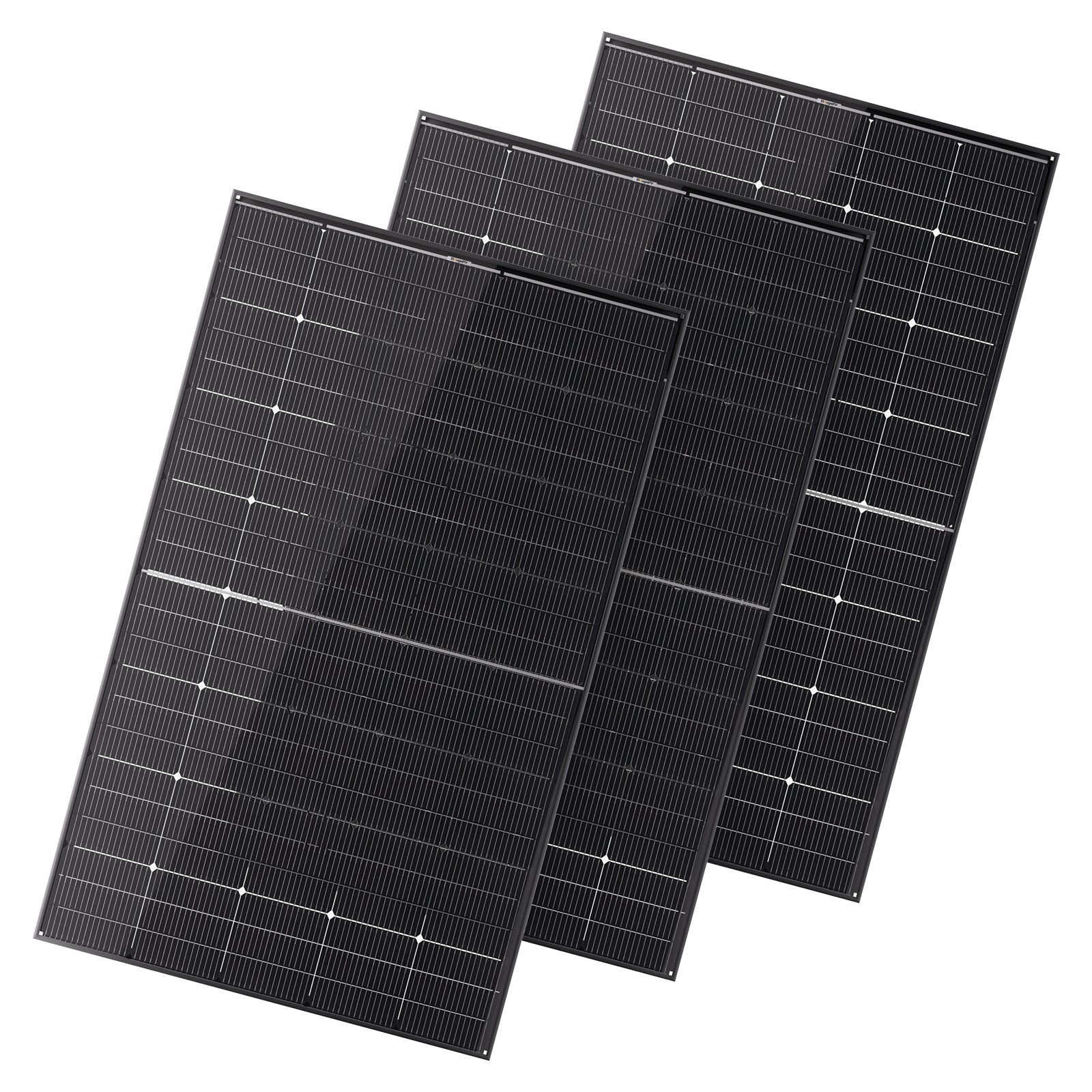 BougeRV 300 Watt N-Type Rigid Bifacial 16BB Mono Solar Panel